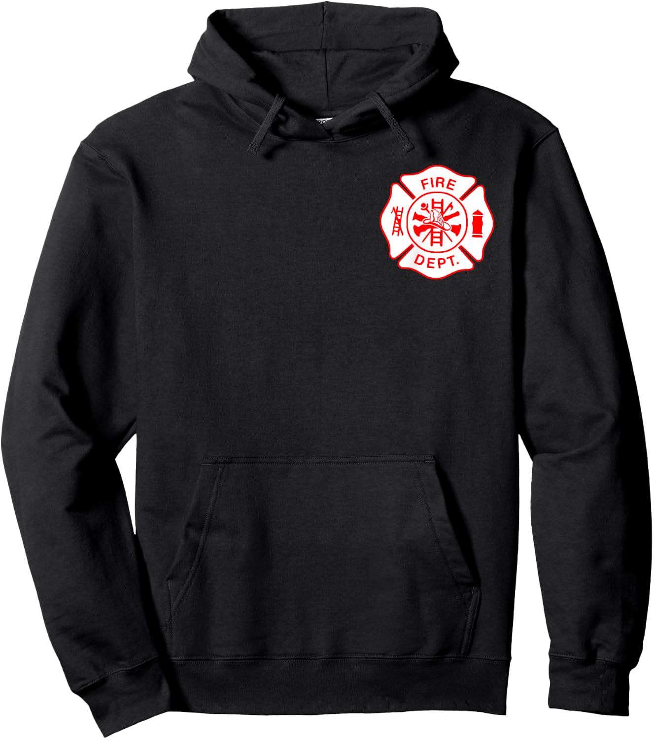 Fire Department Logo Uniform Fireman Symbol Firefighter Gear Hoodie - Hoodie | Black