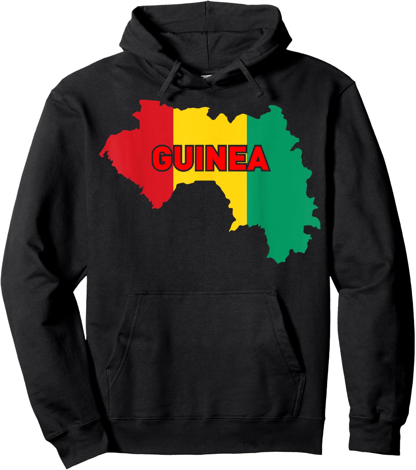 Proud Family and Patriotic Flag of Country Guinea Hoodie - Hoodie | Black