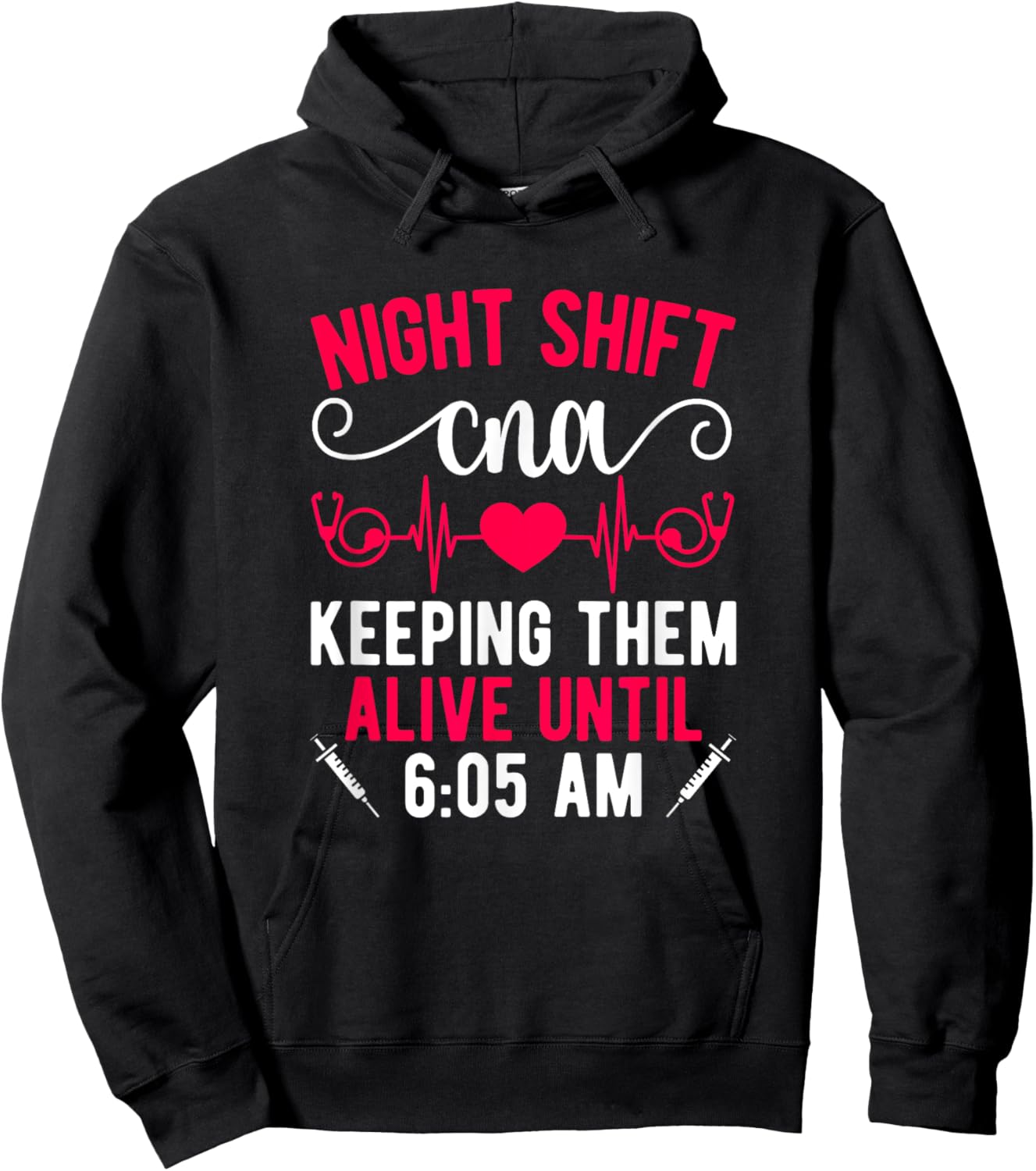 Night Shift CNA Funny Night Shift CNA Nurse Hoodie - Hoodie | Black
