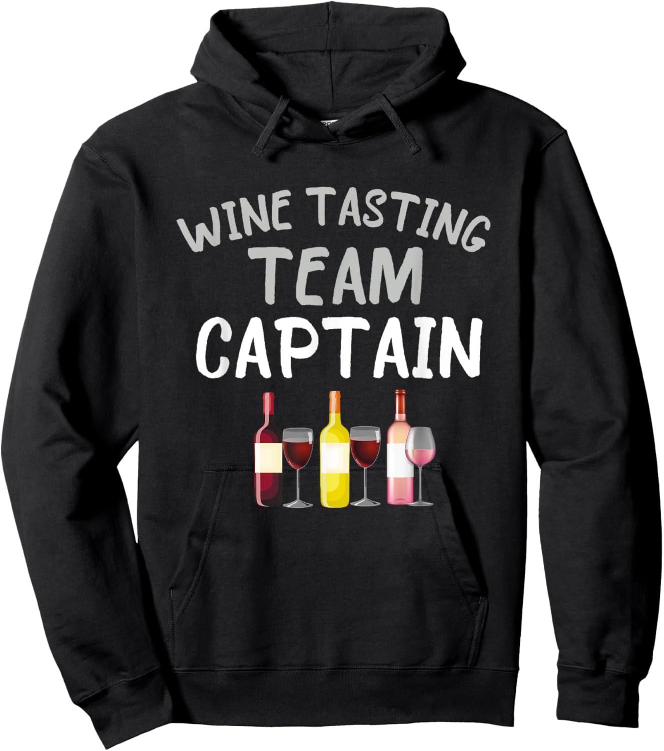 Wine Tasting Team Captain Funny Theme Hoodie - Hoodie | Black