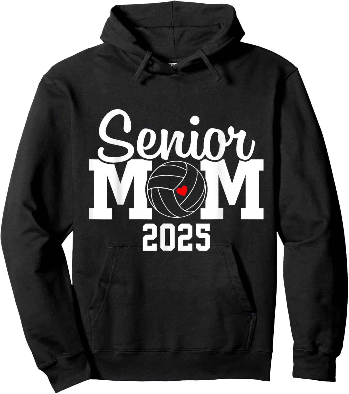 Senior Mom Class Of 2025 Volleyball Mom Graduation Senior 25 Hoodie - Hoodie | Black
