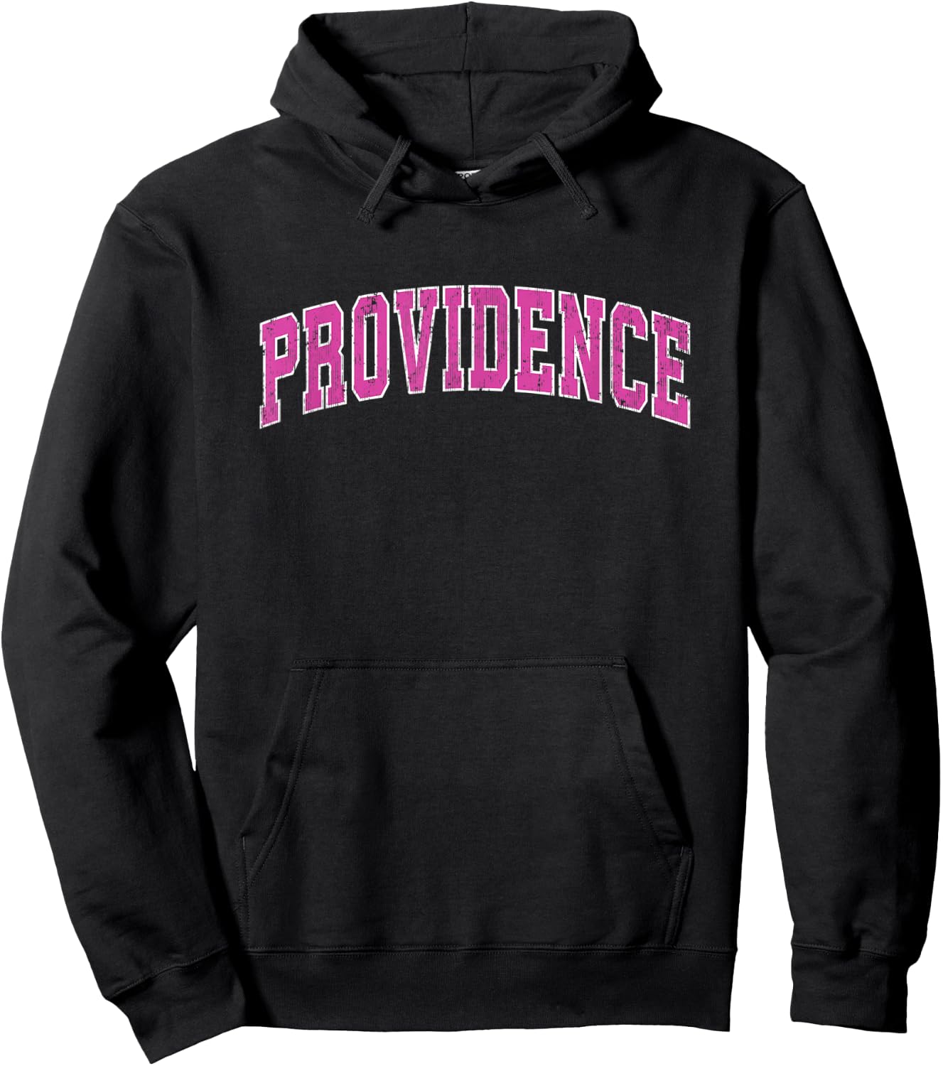 Providence Rhode Island RI Vintage Sports Design Pink Design Hoodie - Hoodie | Black