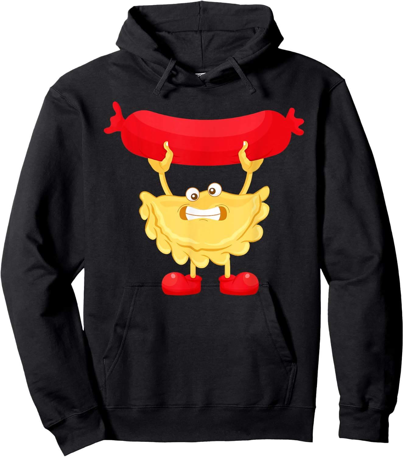 Cute Pierogi Kielbasa Art Women Sausage Polish Food Hoodie - Hoodie | Black