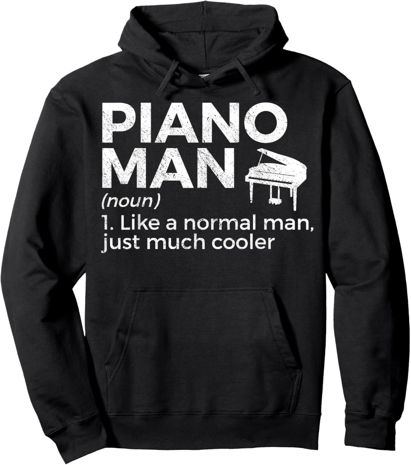 Piano Man Definition Piano Player Hoodie - Hoodie | Black