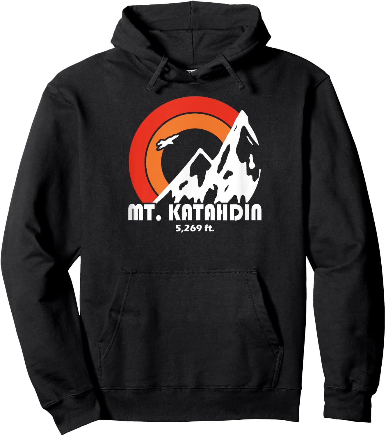 Mt. Katahdin Maine Hoodie - Hoodie | Black