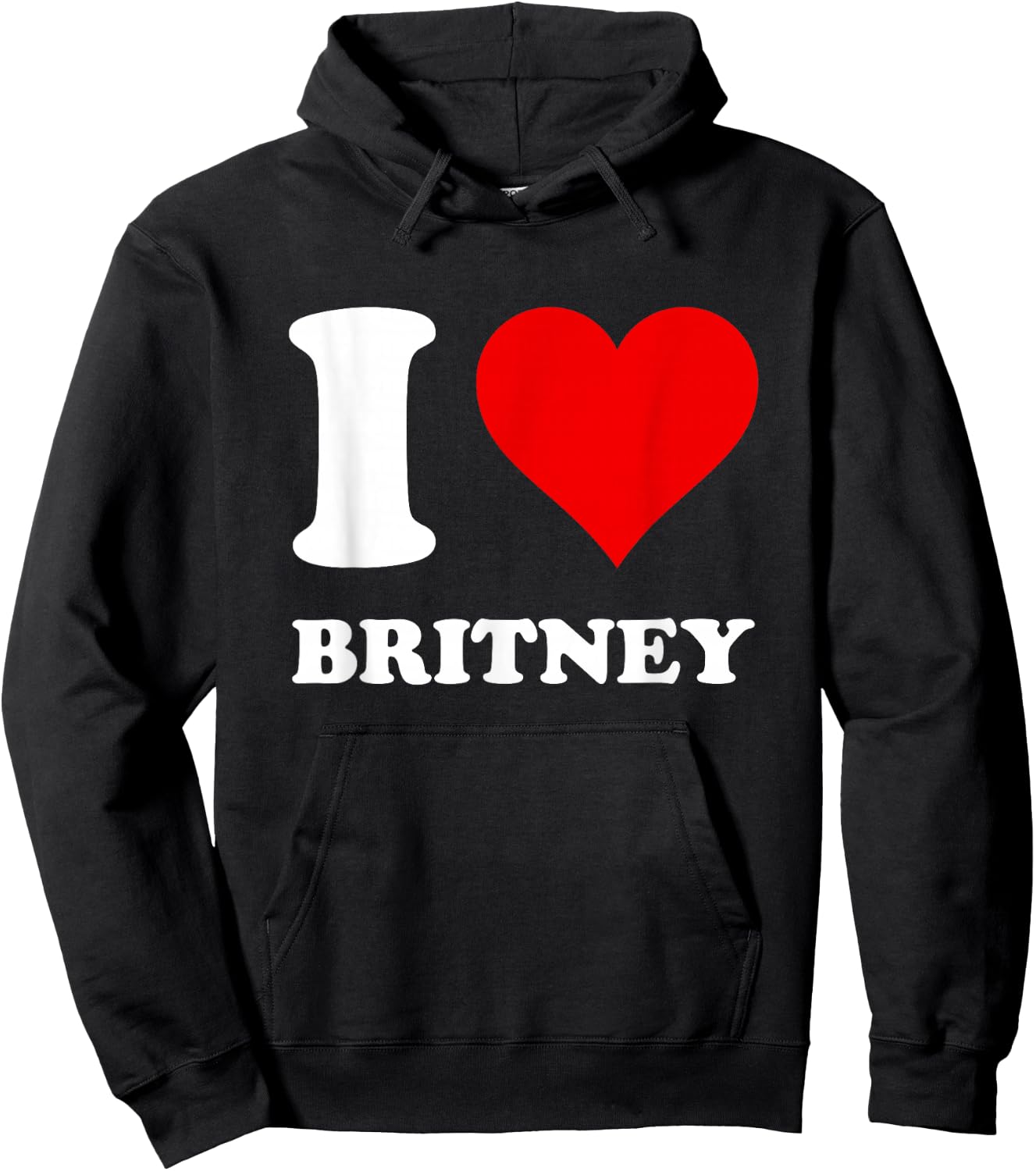 Red Heart I Love Britney Hoodie - Hoodie | Black