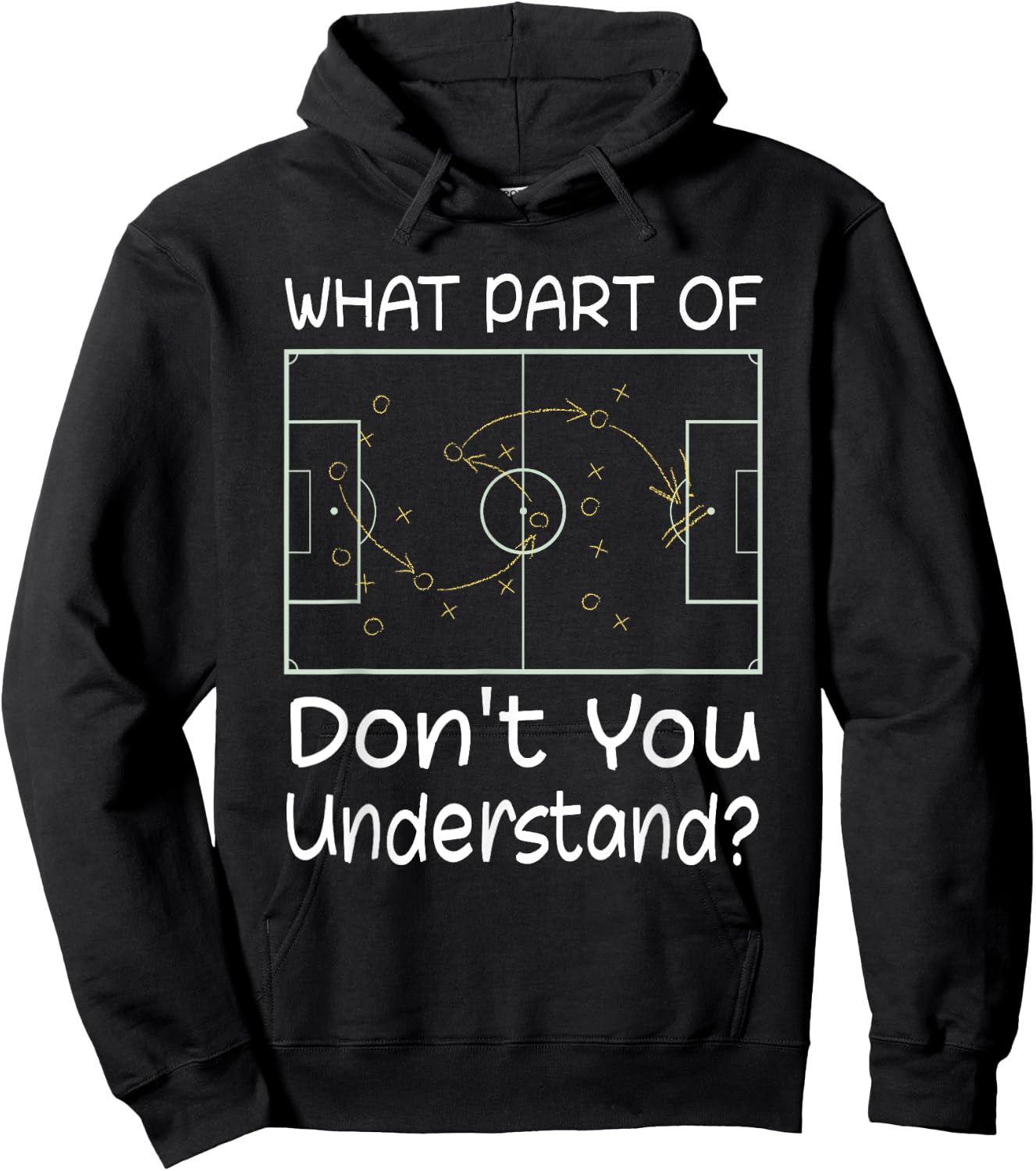 Funny Soccer Coach Women Tactic Diagram Board Hoodie - Hoodie | Black