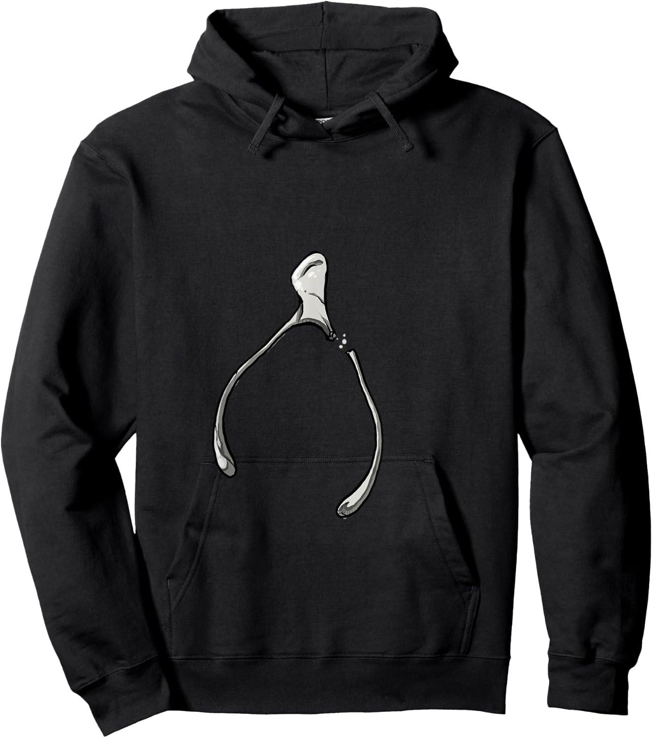 Oh, Snap! Funny Turkey Day Print Wishbone Happy Thanksgiving Hoodie - Hoodie | Black