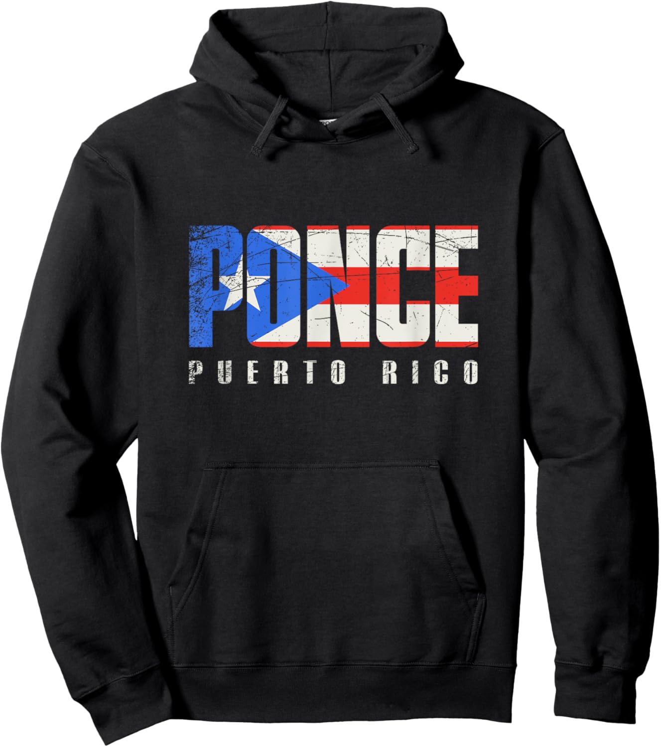 Puerto Rican flag Ponce Puerto Rico Hoodie - Hoodie | Black