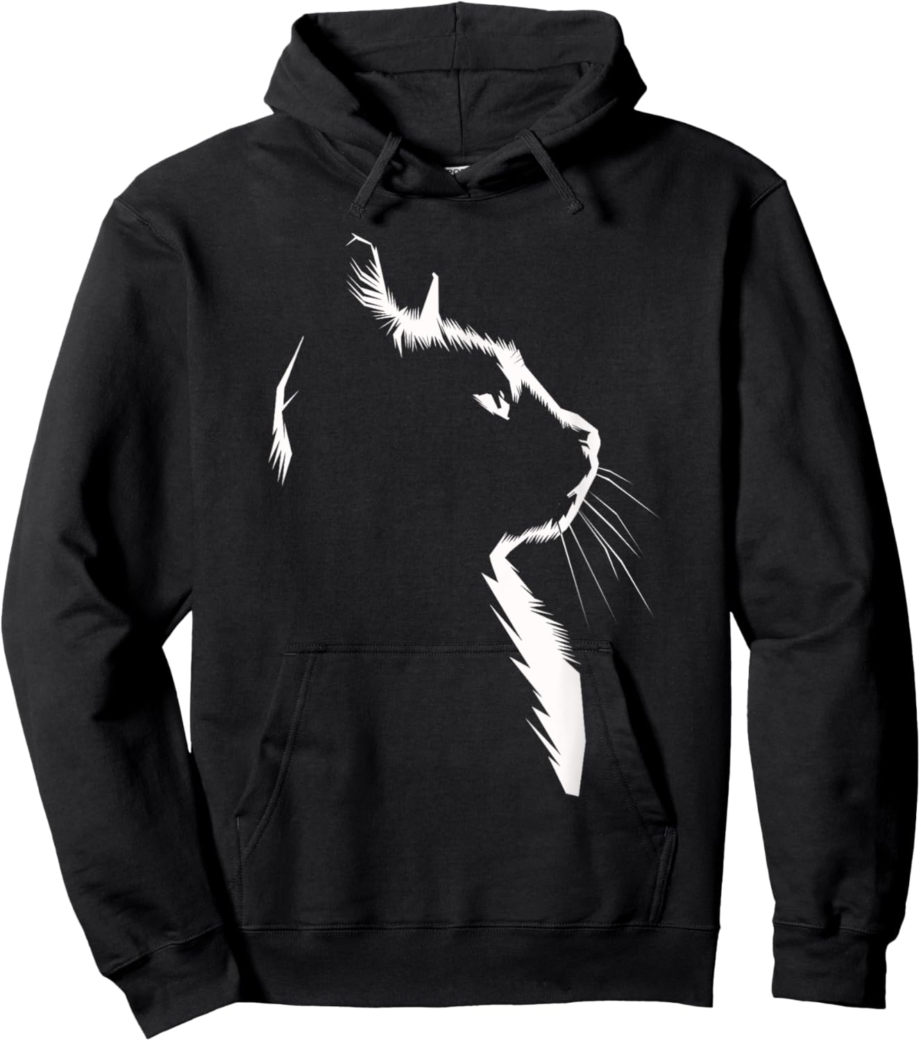 Cat Apparel Women With Cat Illustration Pet Owners Hoodie - Hoodie | Black