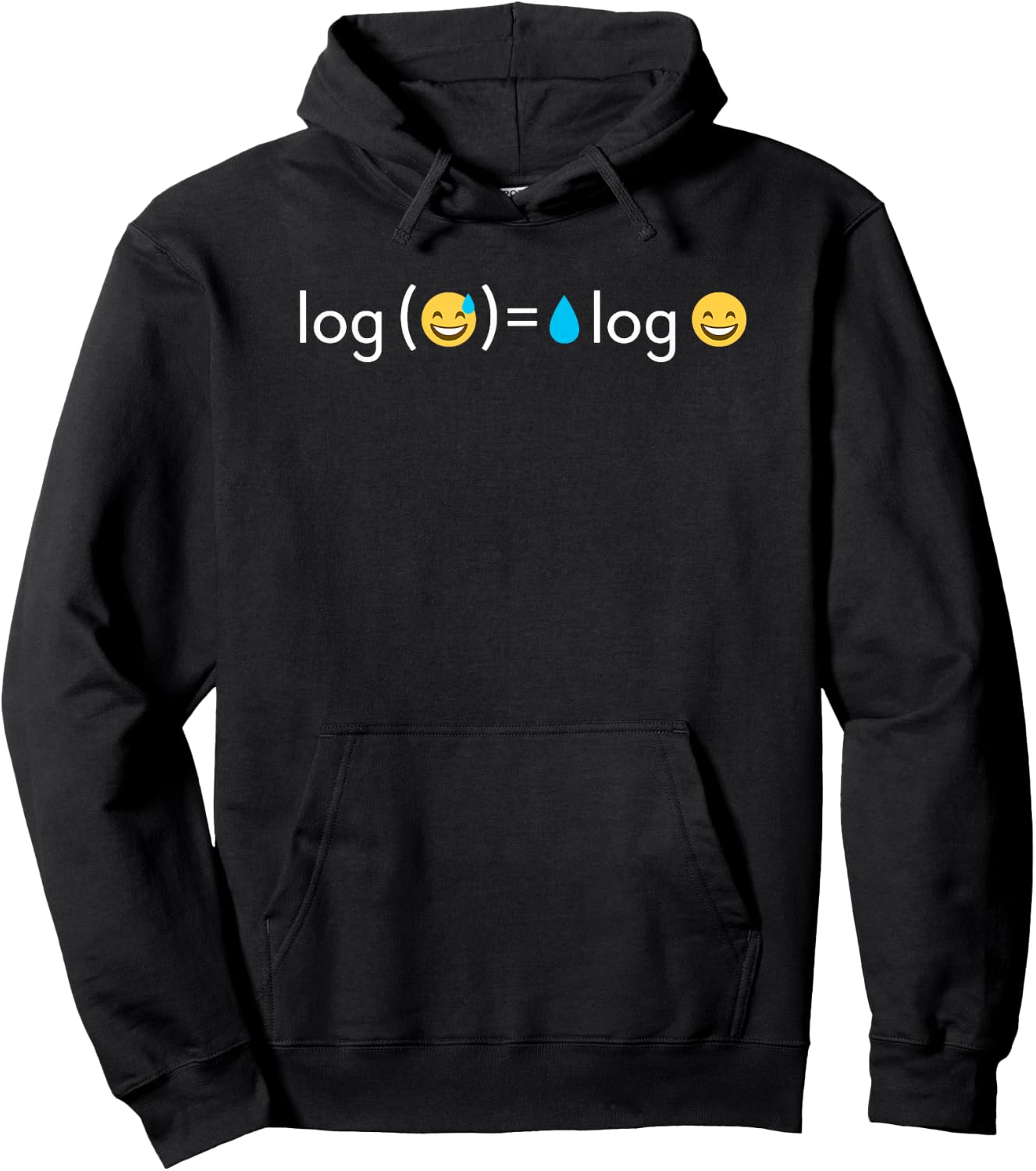Logarithm Sweat Icon Joke | Math Teacher Joke Hoodie - Hoodie | Black