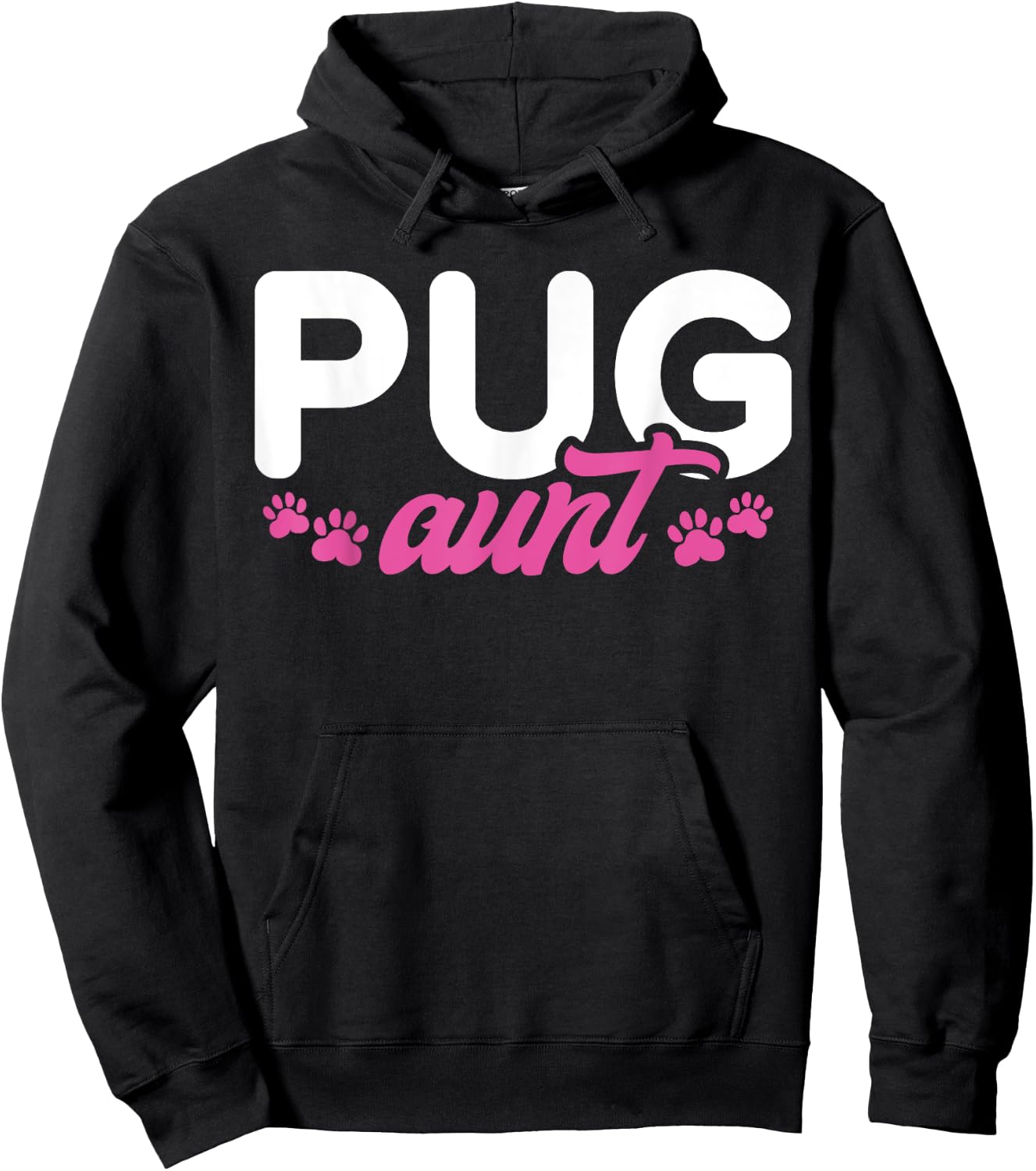 Pug Aunt Hoodie - Hoodie | Black