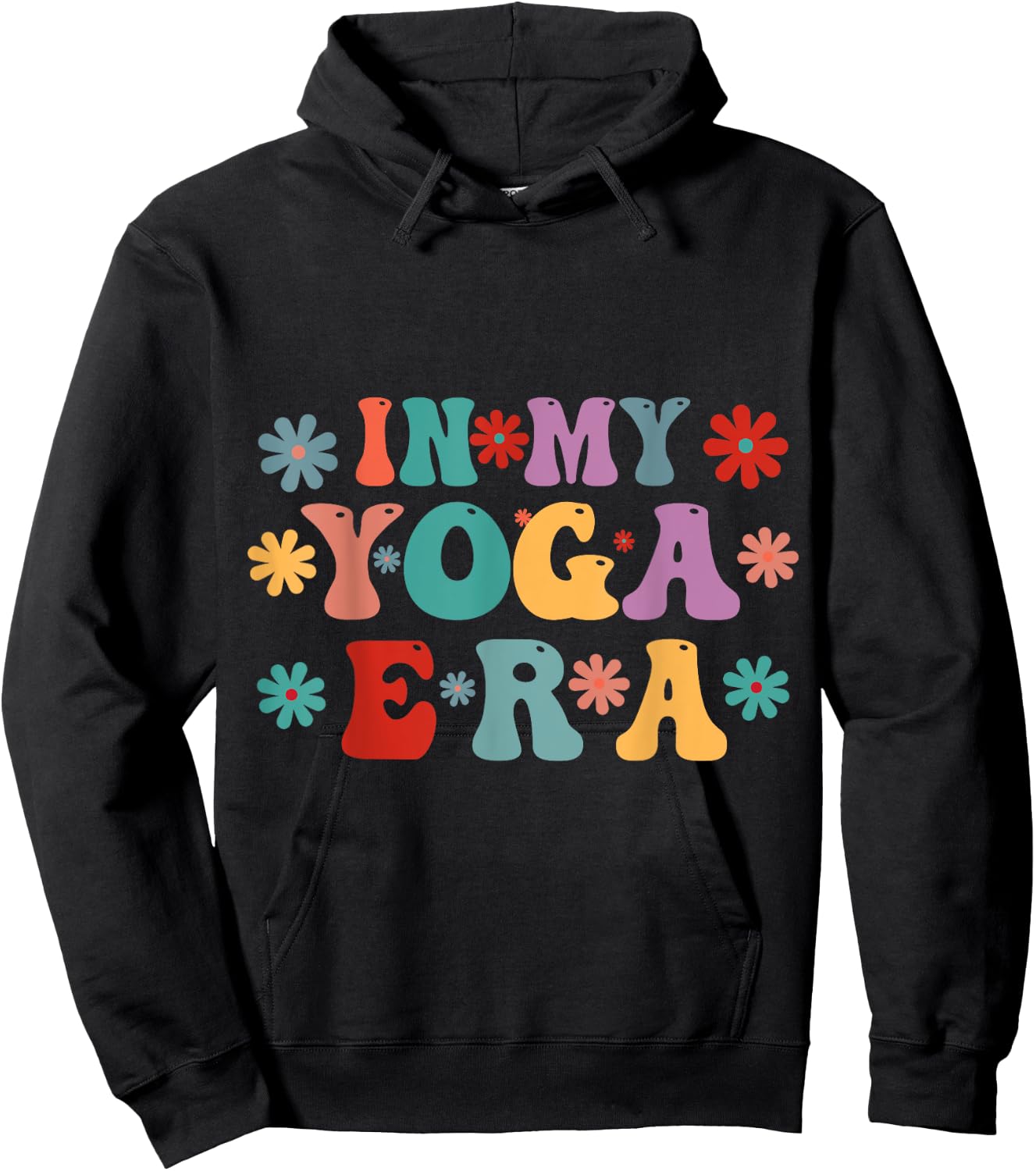 Retro Yoga Era, Yoga Era, Flower Yoga Era, In My Yoga Era Hoodie - Hoodie | Black