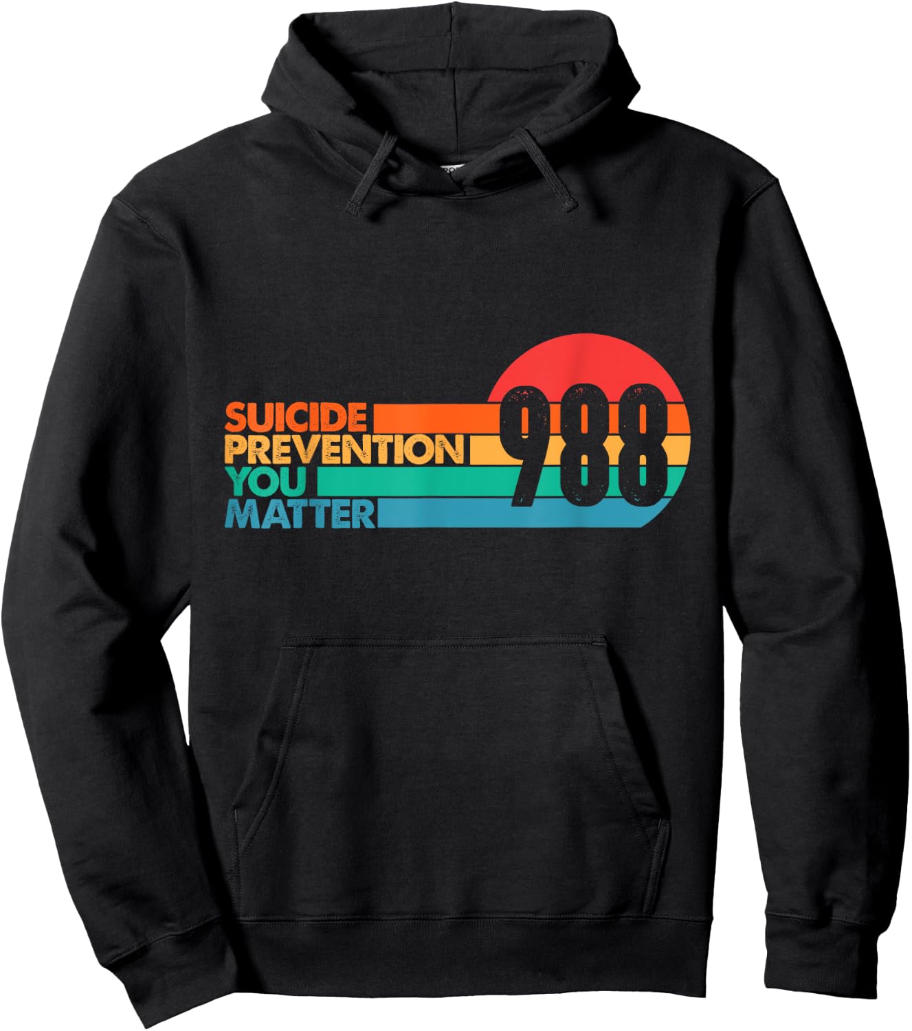 988 Shirt Suicide Prevention Lifeline 988 Awareness 988 Hoodie - Hoodie | Black