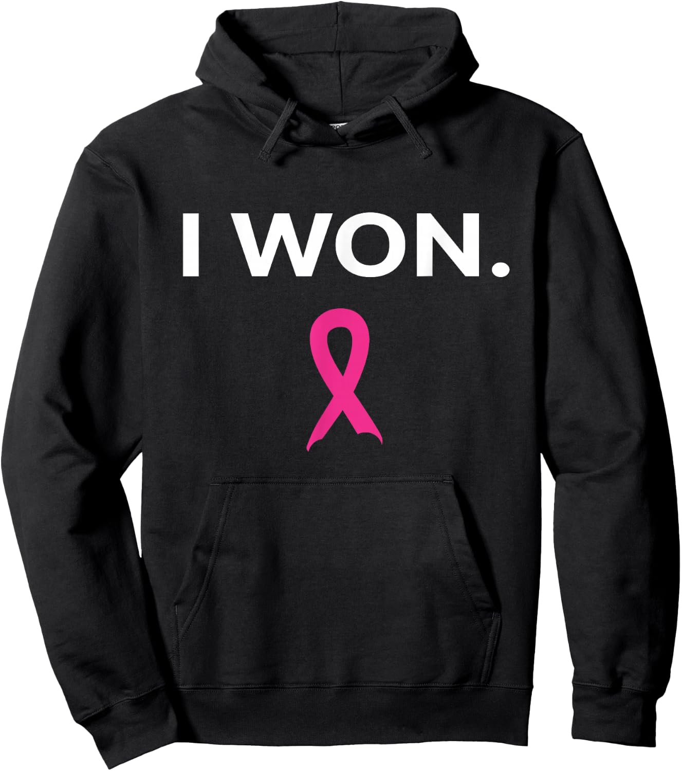 I Won Breast Cancer Awareness Hoodie - Hoodie | Black