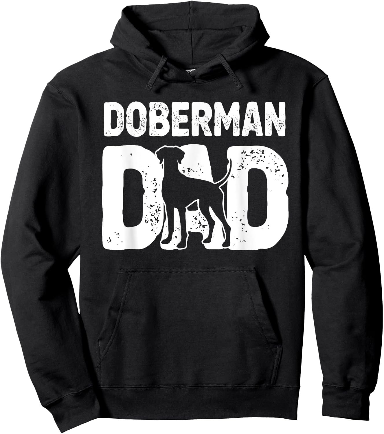 Funny Doberman Dad Dog Dobie Lover Doberman Owner Dog Father Hoodie - Hoodie | Black