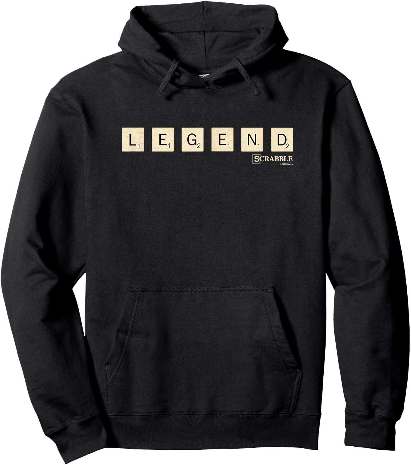 Scrabble Legend Vintage Letter Tiles Logo Hoodie - Hoodie | Black