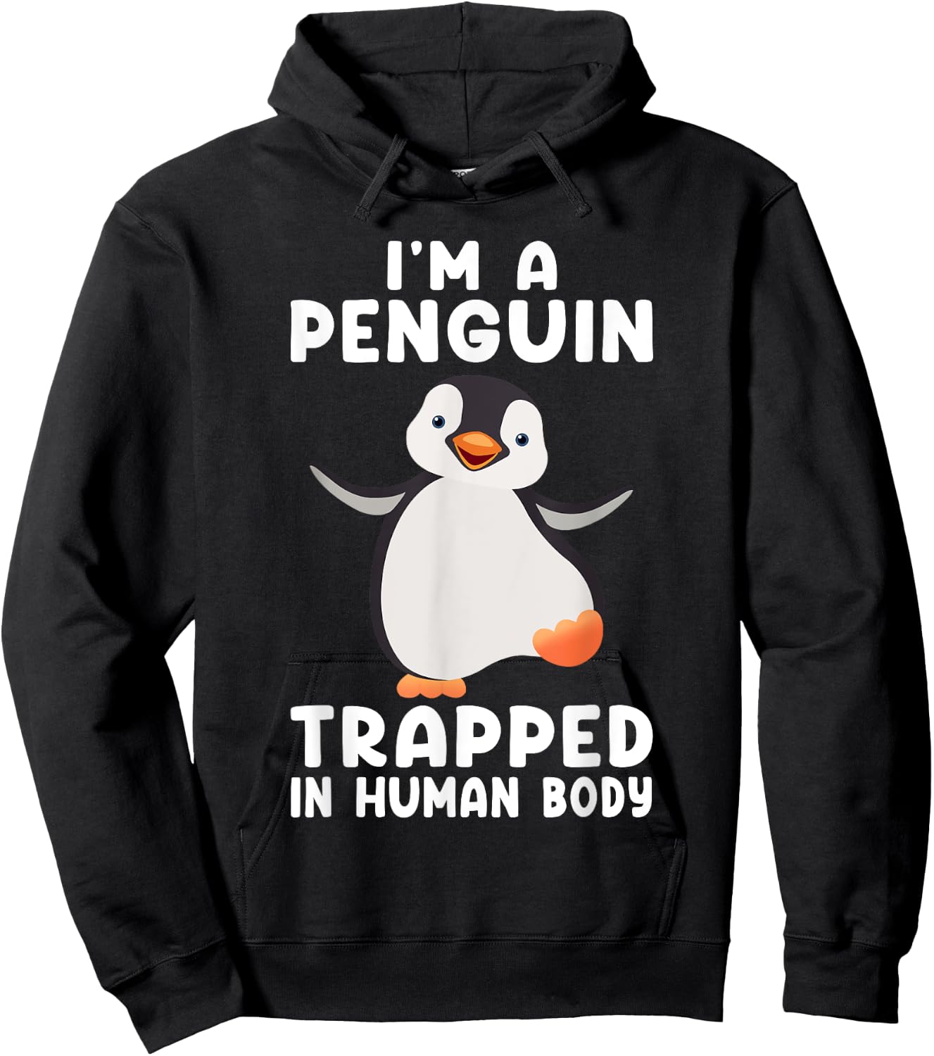 I'm A Penguin Trapped In Human Body Penguin Bird Hoodie - Hoodie | Black