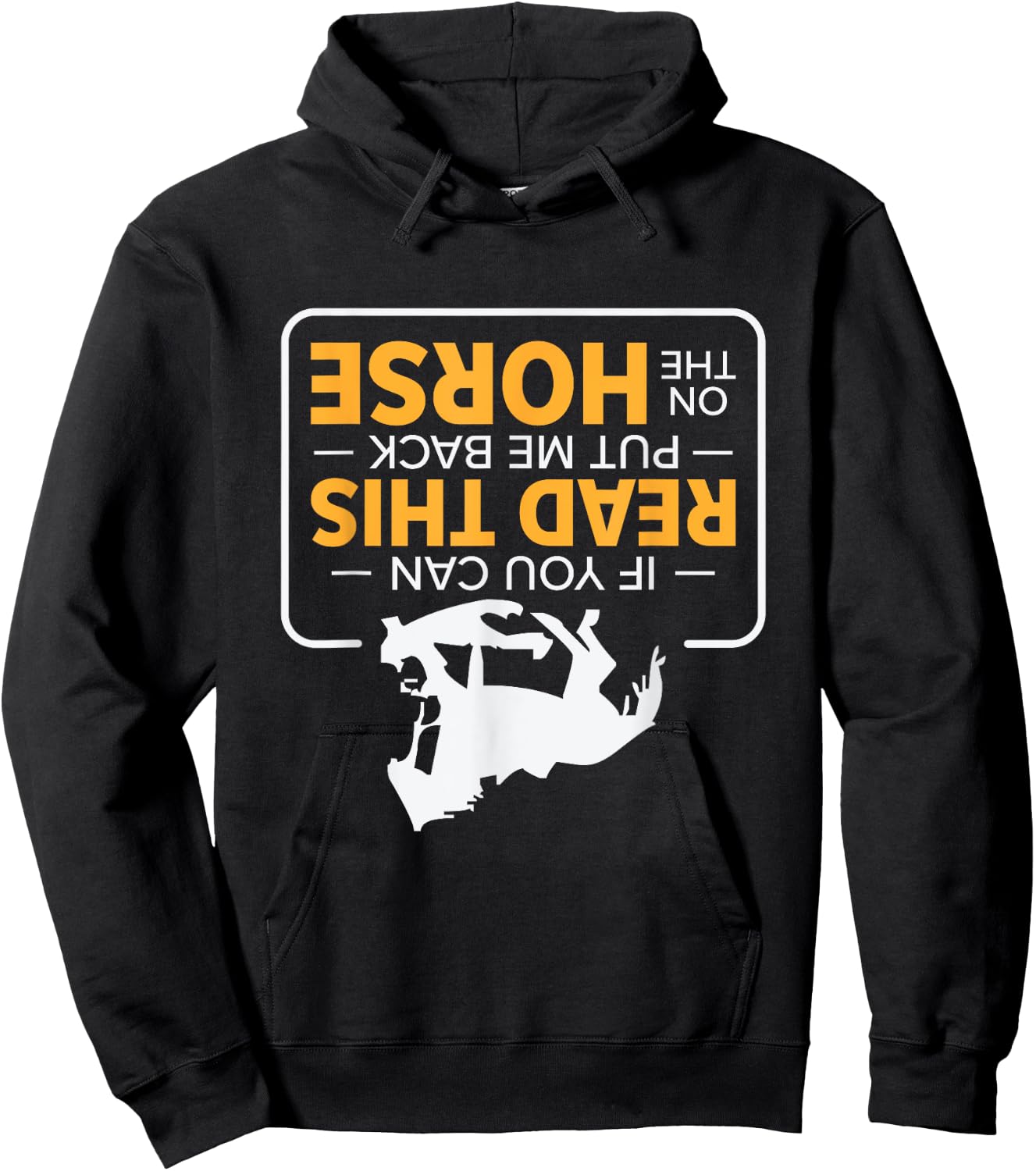 If You Can Read This Put Me Back On The Horse Rodeo Cowboy Hoodie - Hoodie | Black