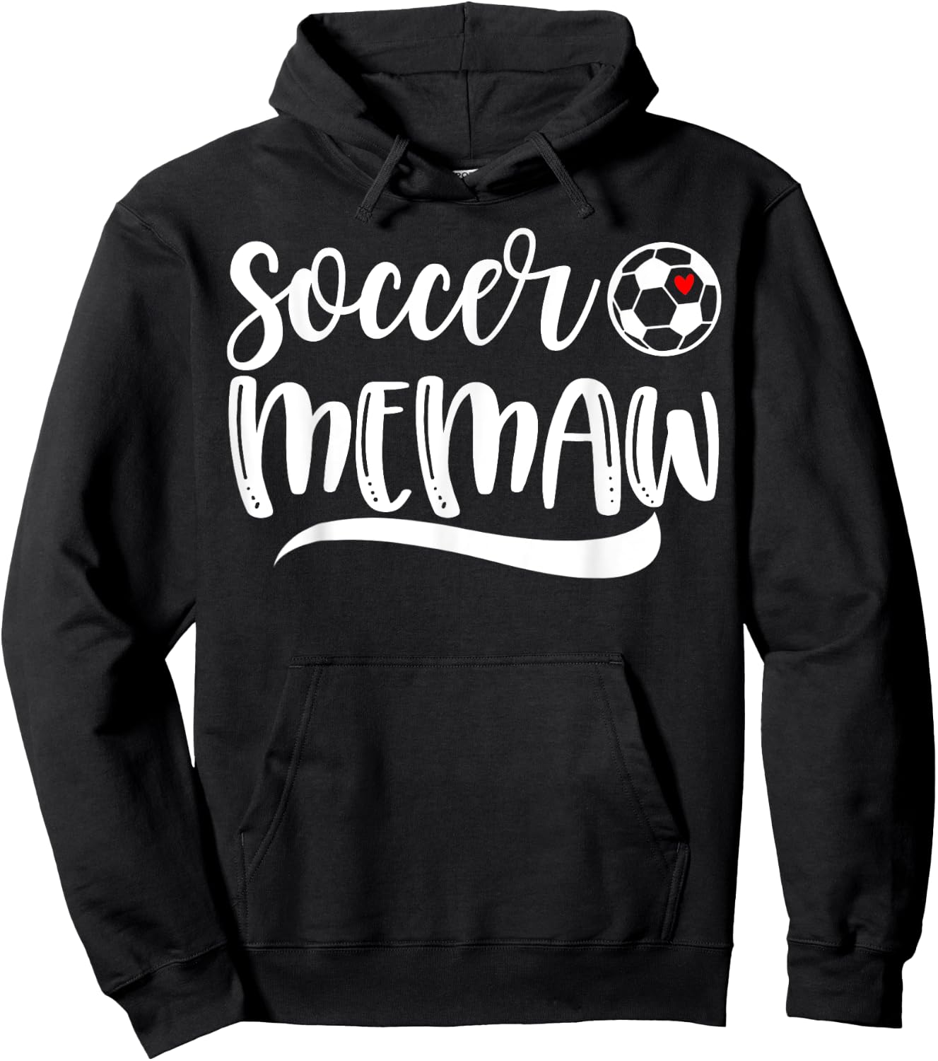 Funny Soccer Memaw Soccer Lover Mother's Day Hoodie - Hoodie | Black