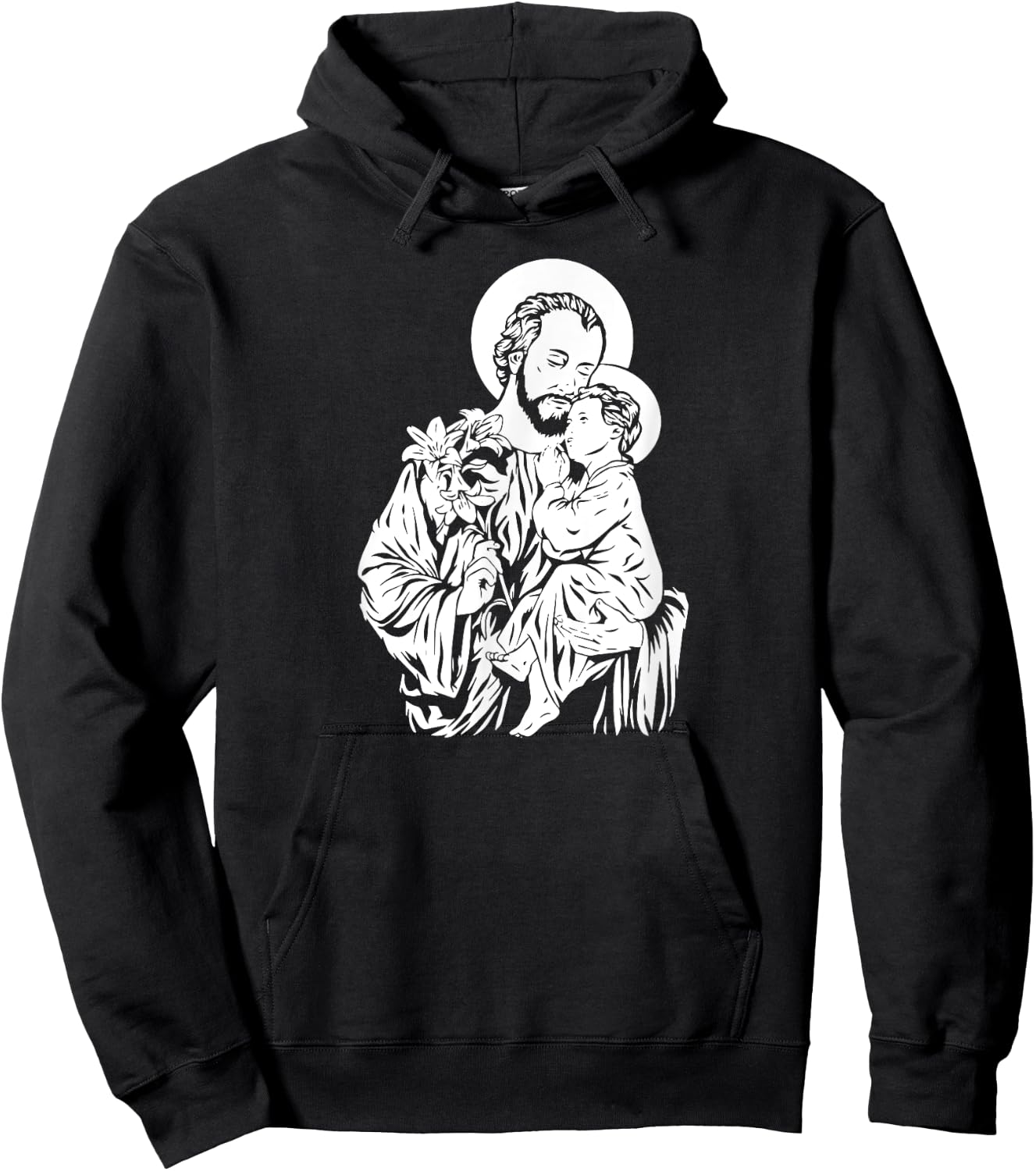 Saint Joseph Catholic Church Street, Joseph With Infant Hoodie - Hoodie | Black