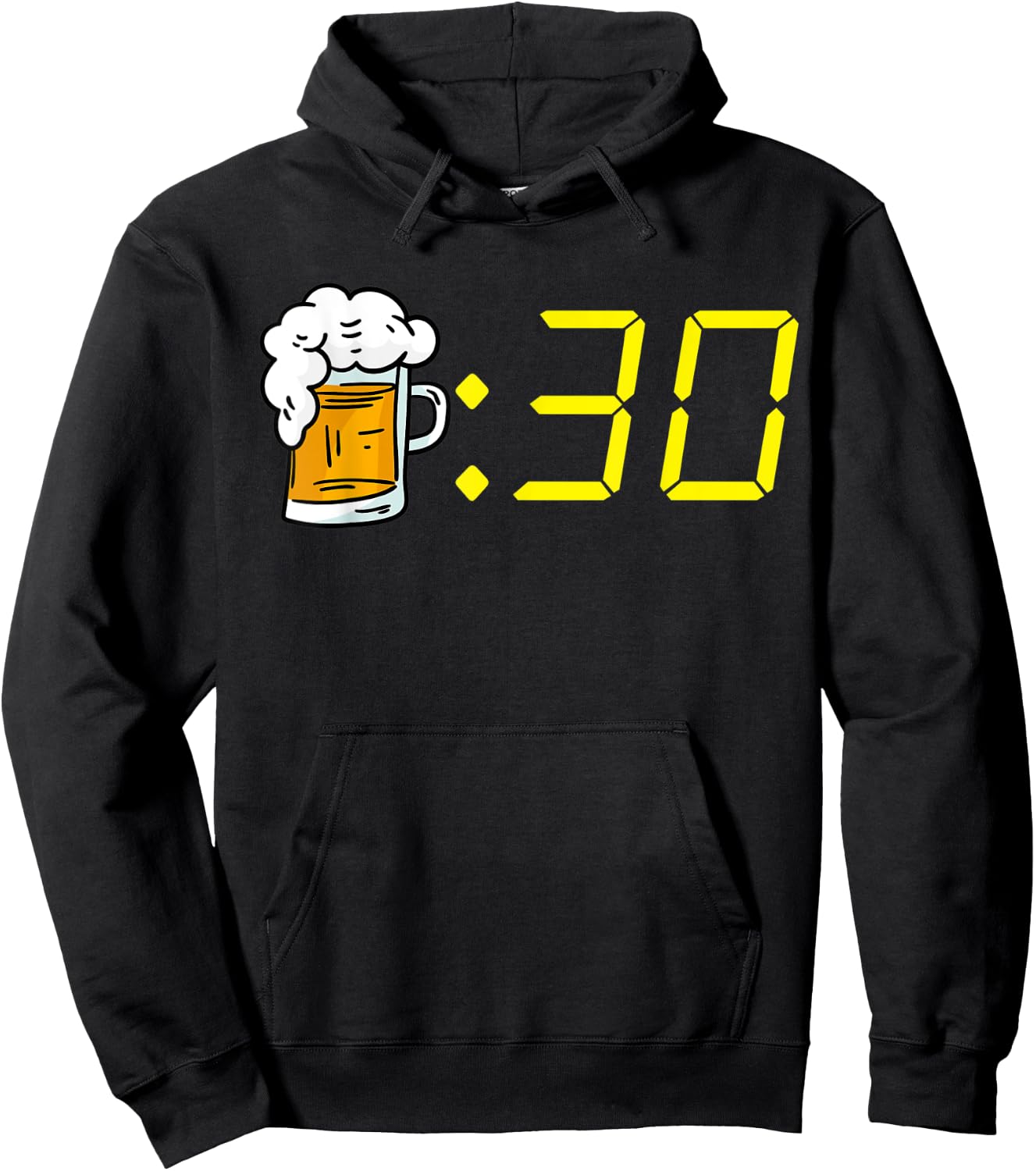 Beer 30 Funny Beer Time For Beer Drinking Men's Beer 30 Hoodie - Hoodie | Black