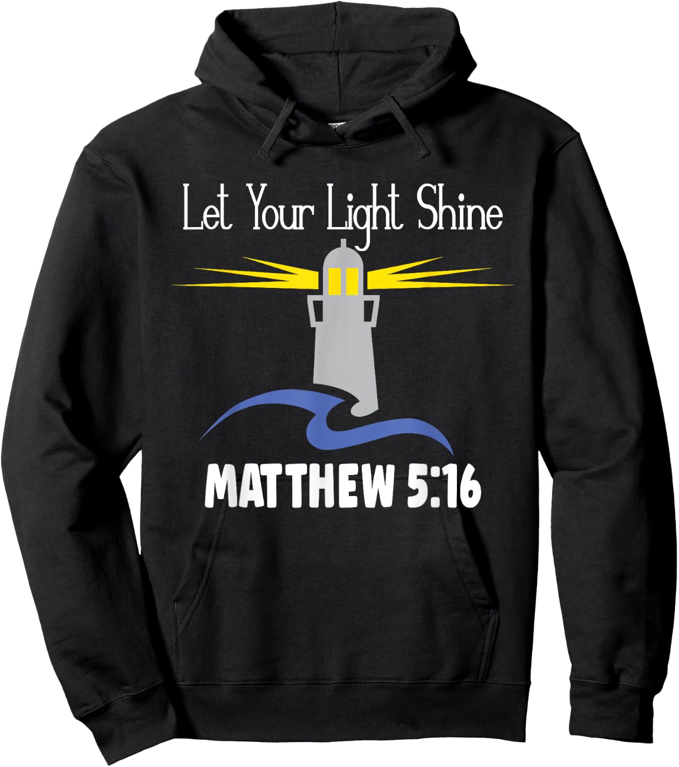 Christianity Jesus Lighthouse-let your light shine Hoodie - Hoodie | Black