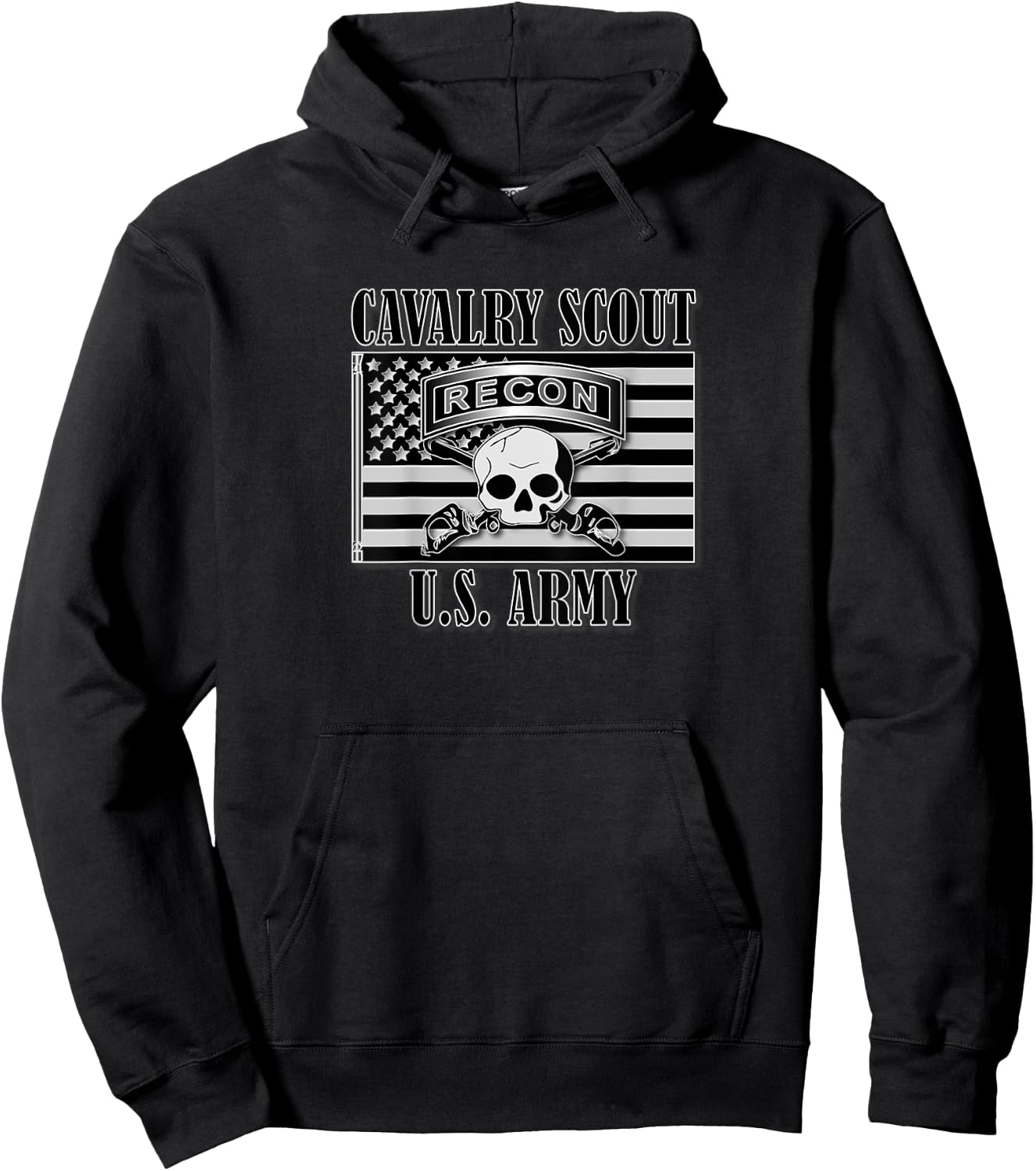 Cavalry Scout- Recon (Back Design) Hoodie - Hoodie | Black