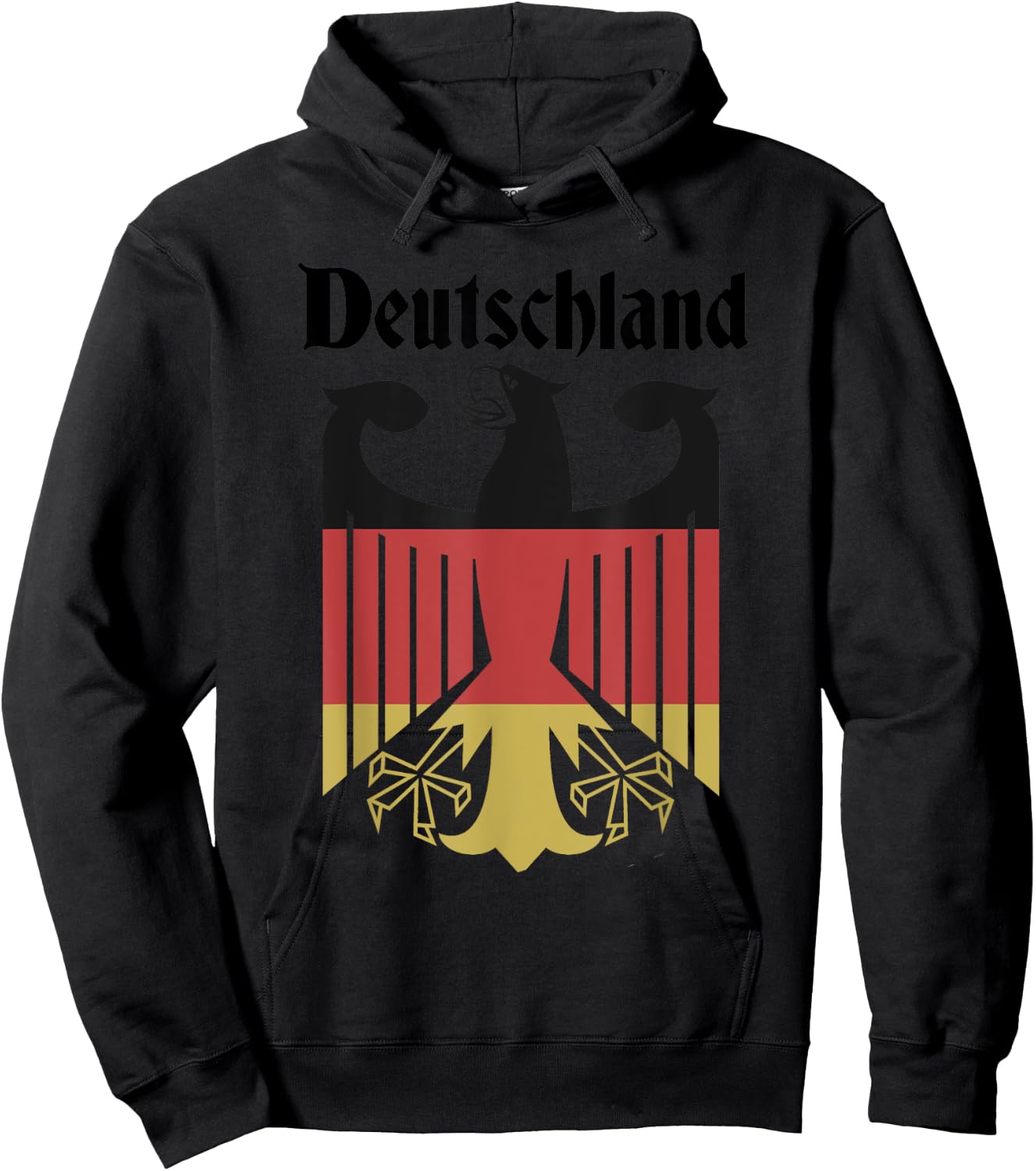 Deutschland German Flag Eagle Coat of Arms Crest Oktoberfest Hoodie - Hoodie | Black