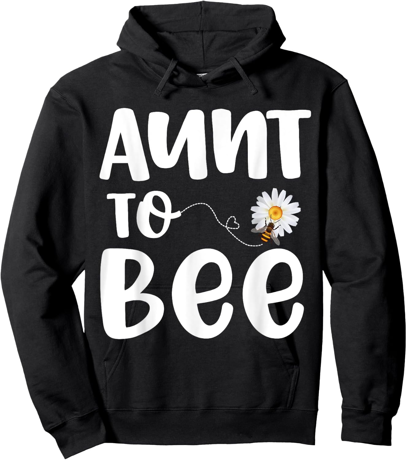 Pregnancy Announcement Aunt To Bee Gender Reveal Baby Shower Hoodie - Hoodie | Black