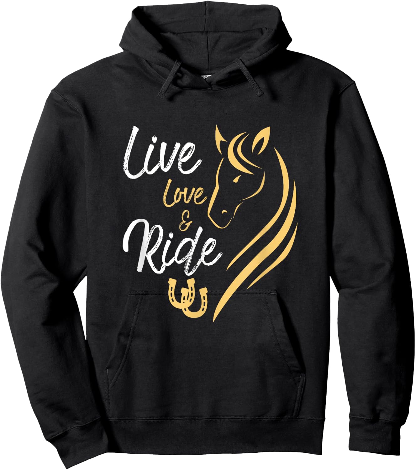 Live Love And Ride Horse Equestrian Rider Horses Farmer Hoodie - Hoodie | Black