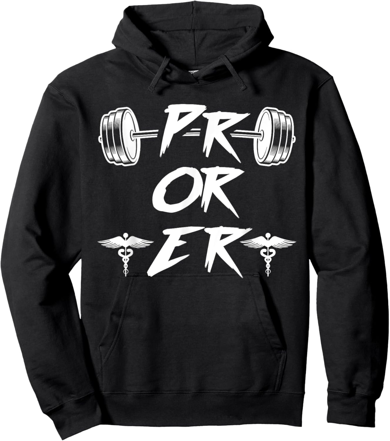 PR Or ER Weightlifting Gym Hoodie - Hoodie | Black