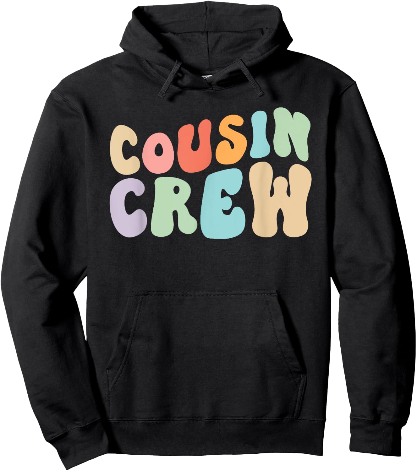 Vintage Cousin Crew Groovy Retro Design Family Matching Cool Hoodie - Hoodie | Black