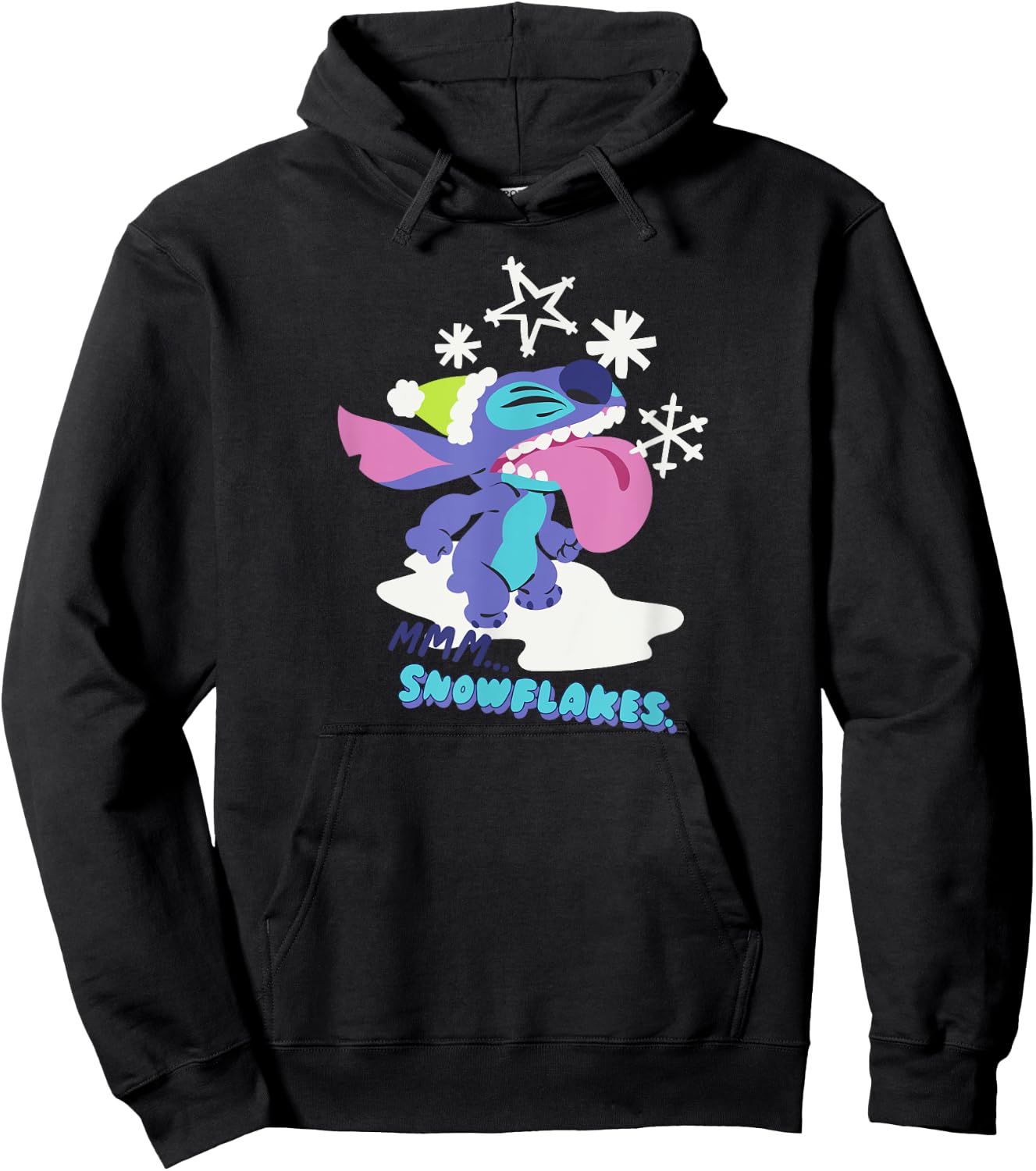 Amazon Essentials Stitch Wintertime Catching Snowflakes Hoodie - Hoodie | Black