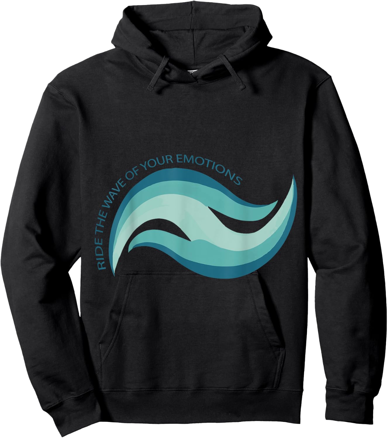 DBT Ride the Wave of your emotions mindfulness Therapy Hoodie - Hoodie | Black