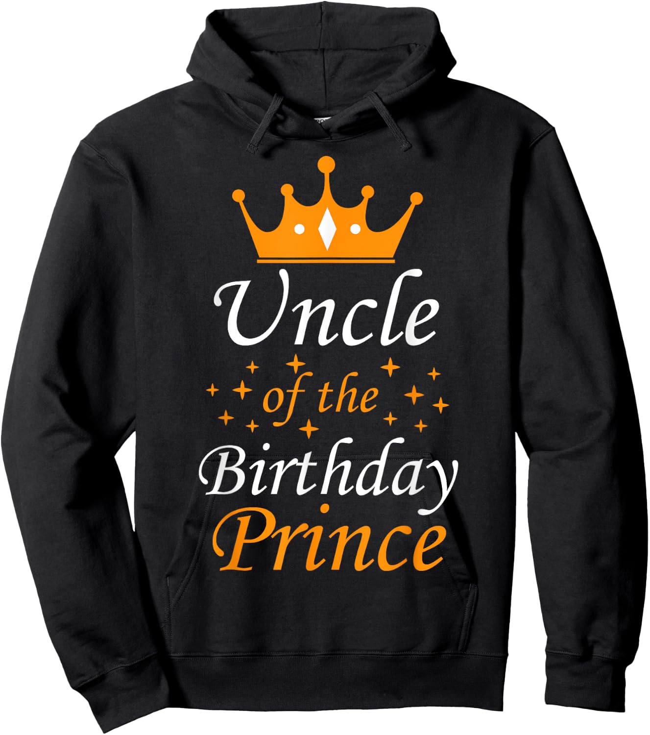 Uncle of The Birthday Prince Funny Party Matching Family Hoodie - Hoodie | Black