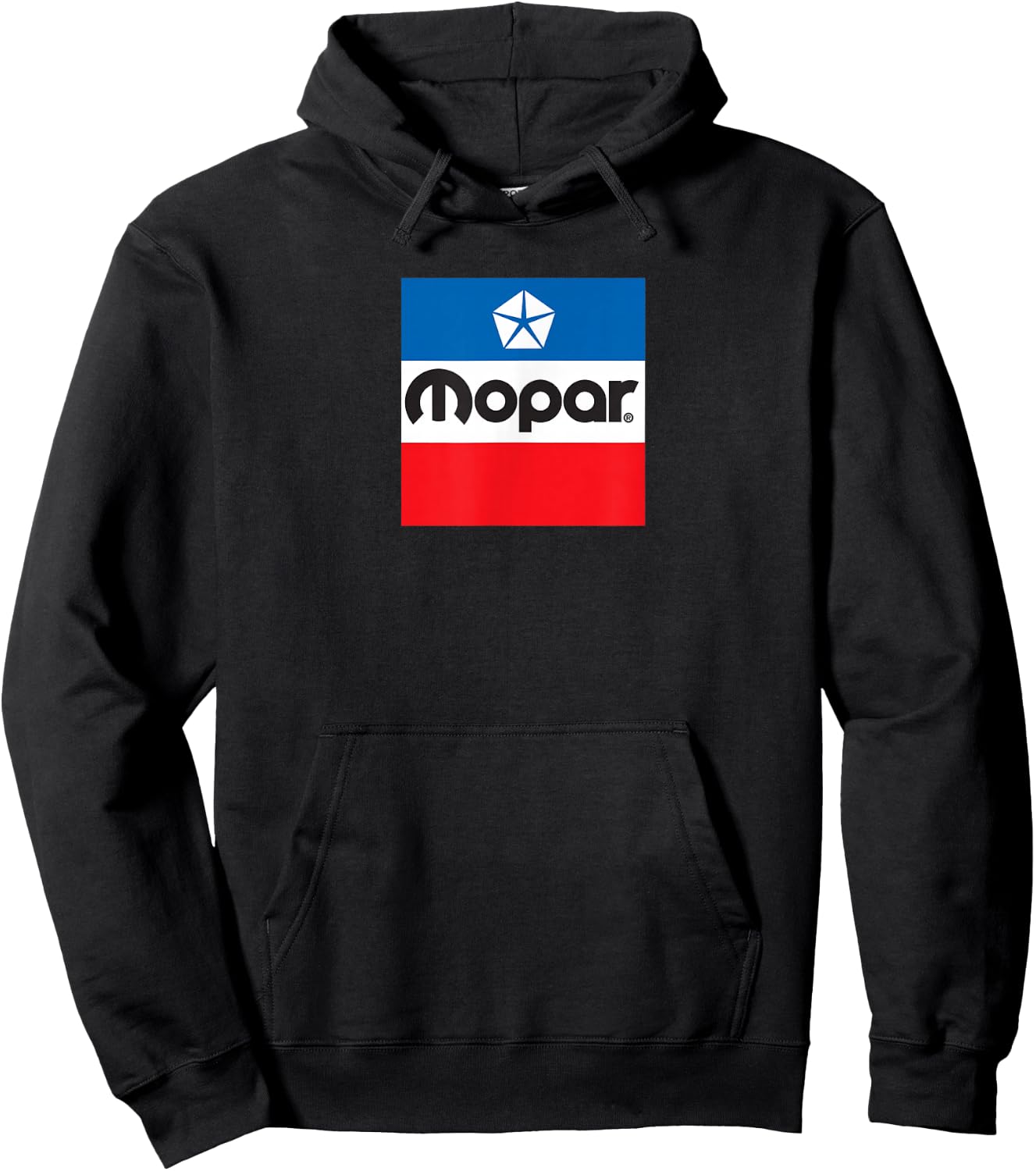 Mopar Retro Flag Logo Hoodie - Hoodie | Black