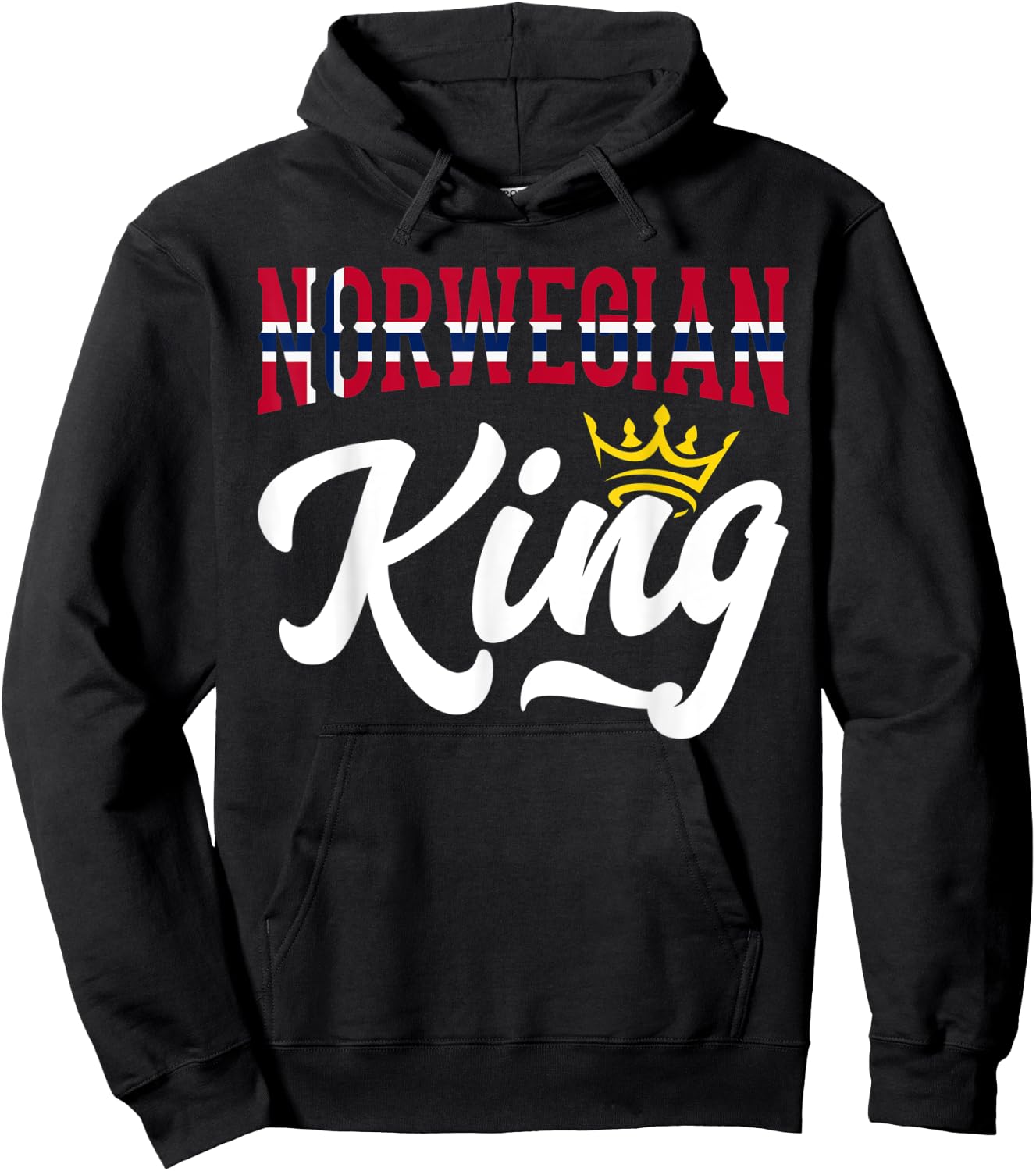 Norwegian King Norway Norwegian Norway Flag Hoodie - Hoodie | Black