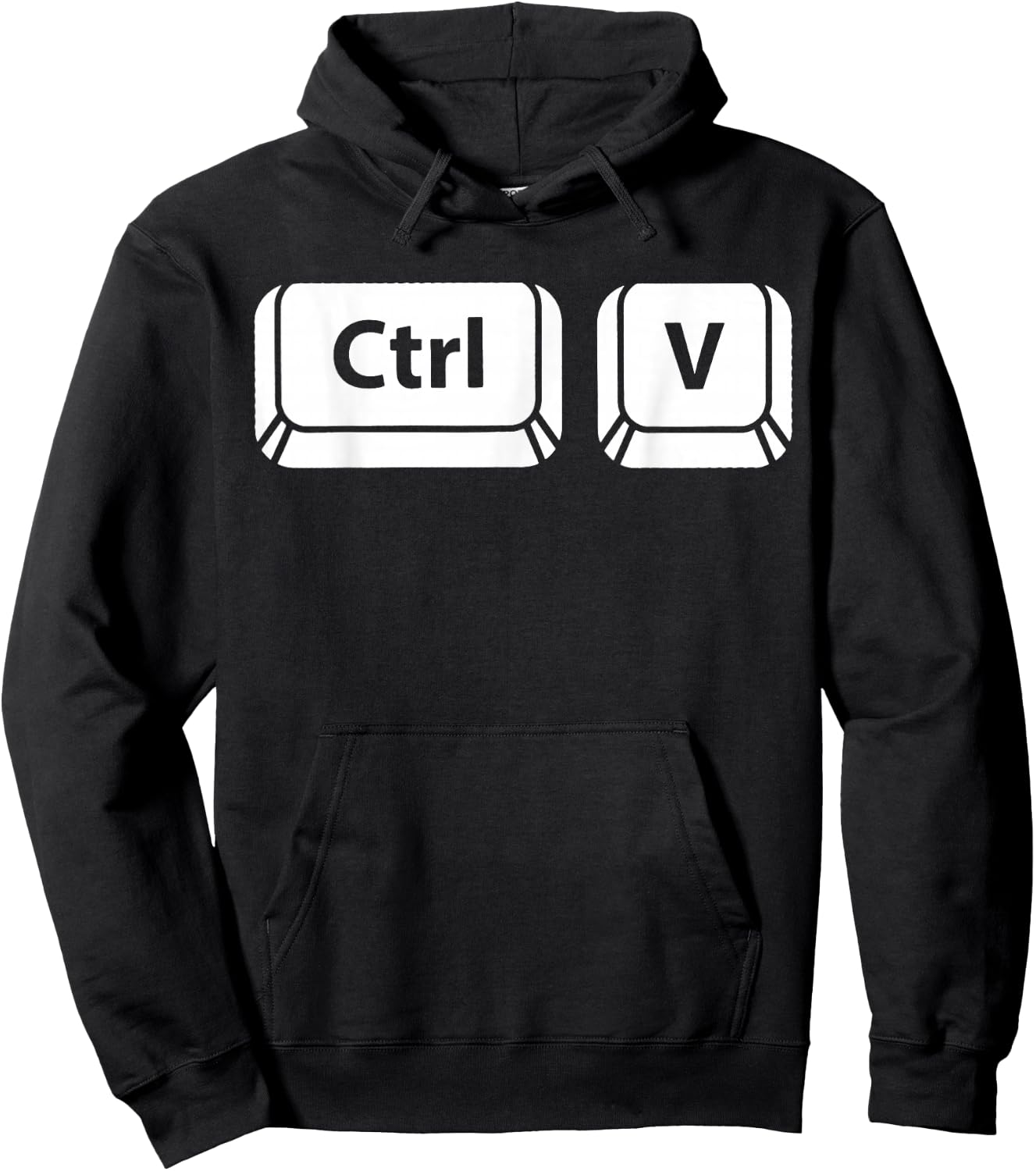 Ctrl+v and Ctrl+c set for parents and children Hoodie - Hoodie | Black