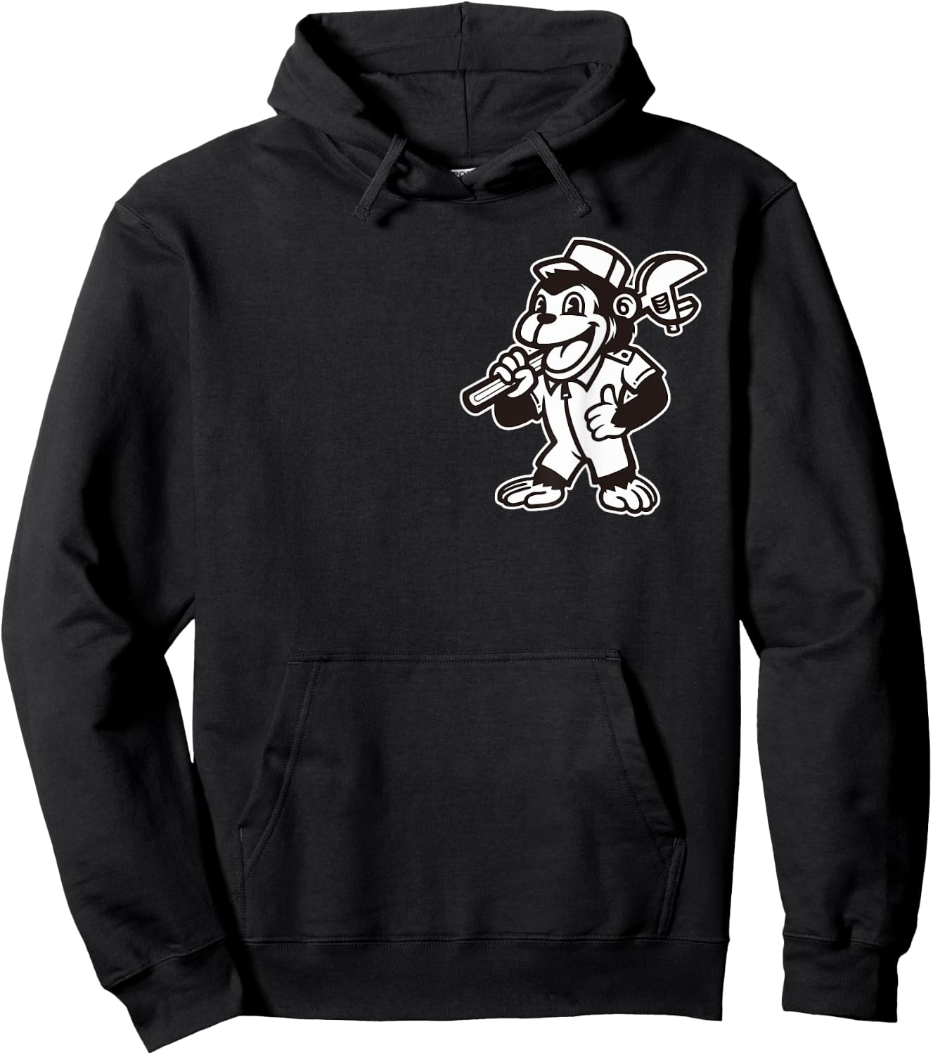 Vintage Grease Monkey Hoodie - Hoodie | Black