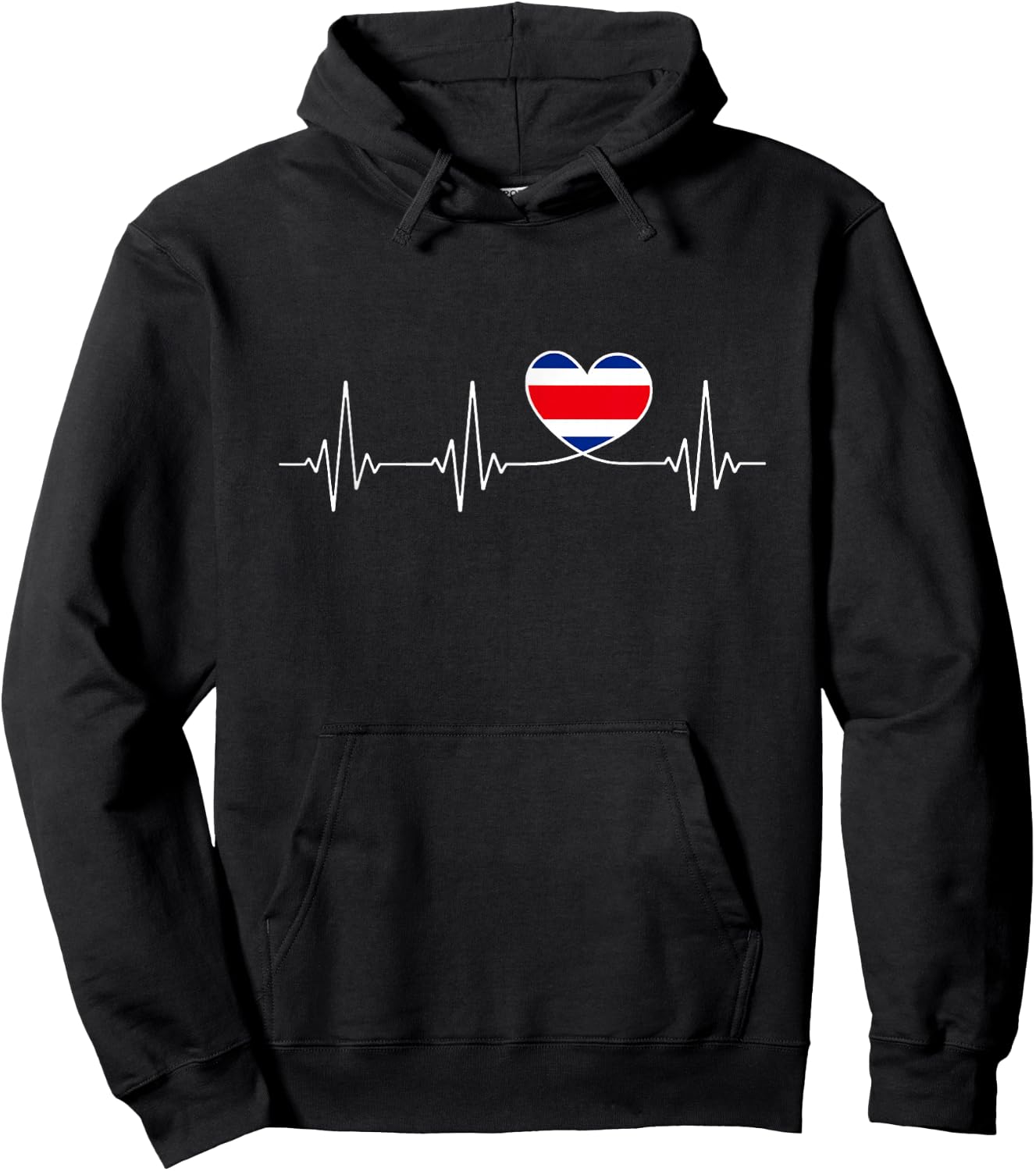 Costa Rica Love and Costa Rican Flag Heart Costa Rica Hoodie - Hoodie | Black