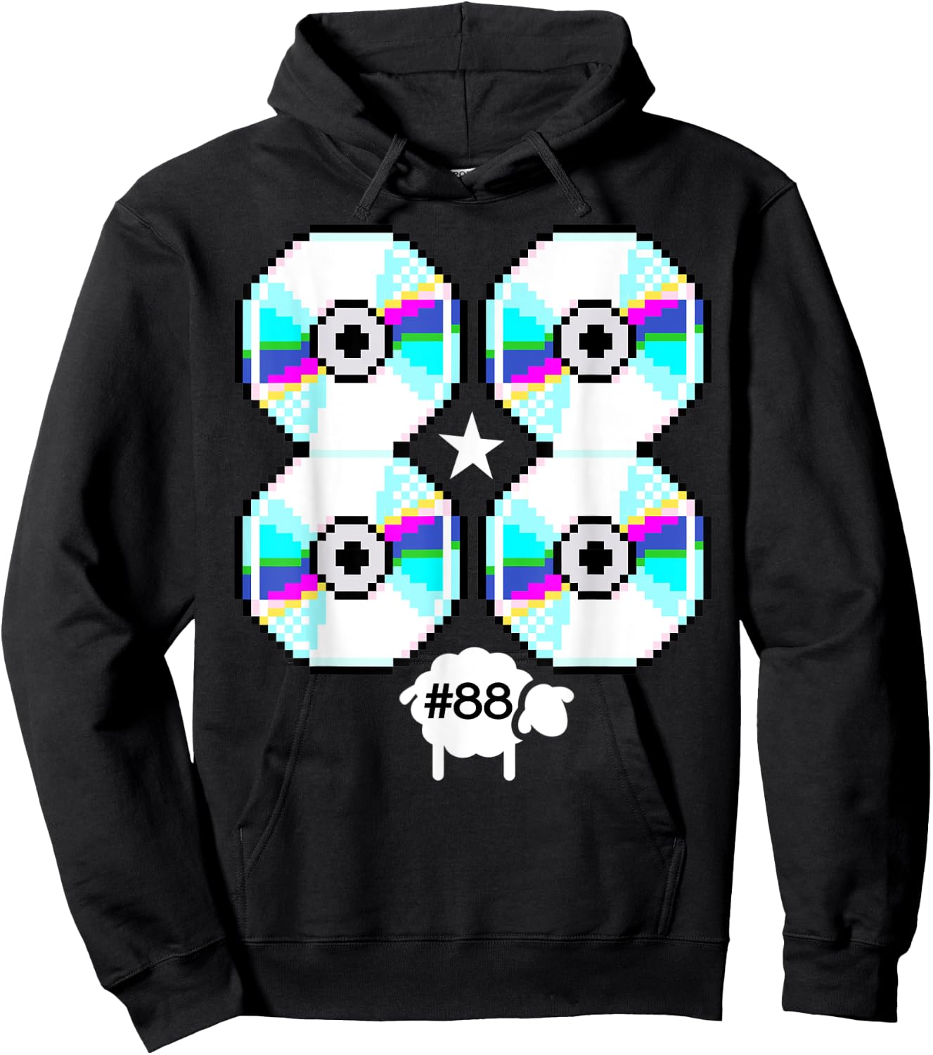 Funny cd vintage lamb Hoodie - Hoodie | Black