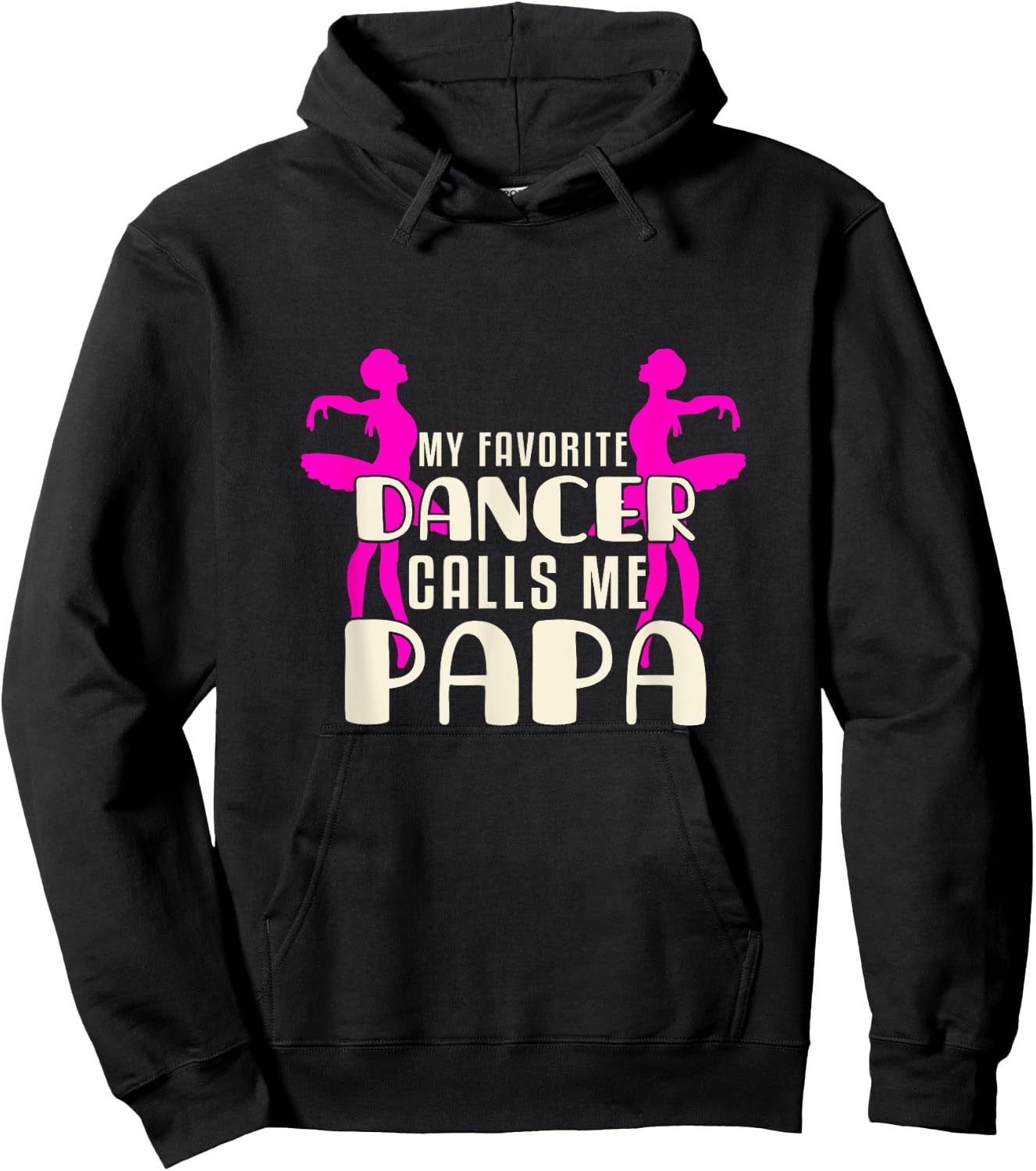 Cute Dance Grandpa Fun My Favorite Dancer Calls Me Papa Hoodie - Hoodie | Black