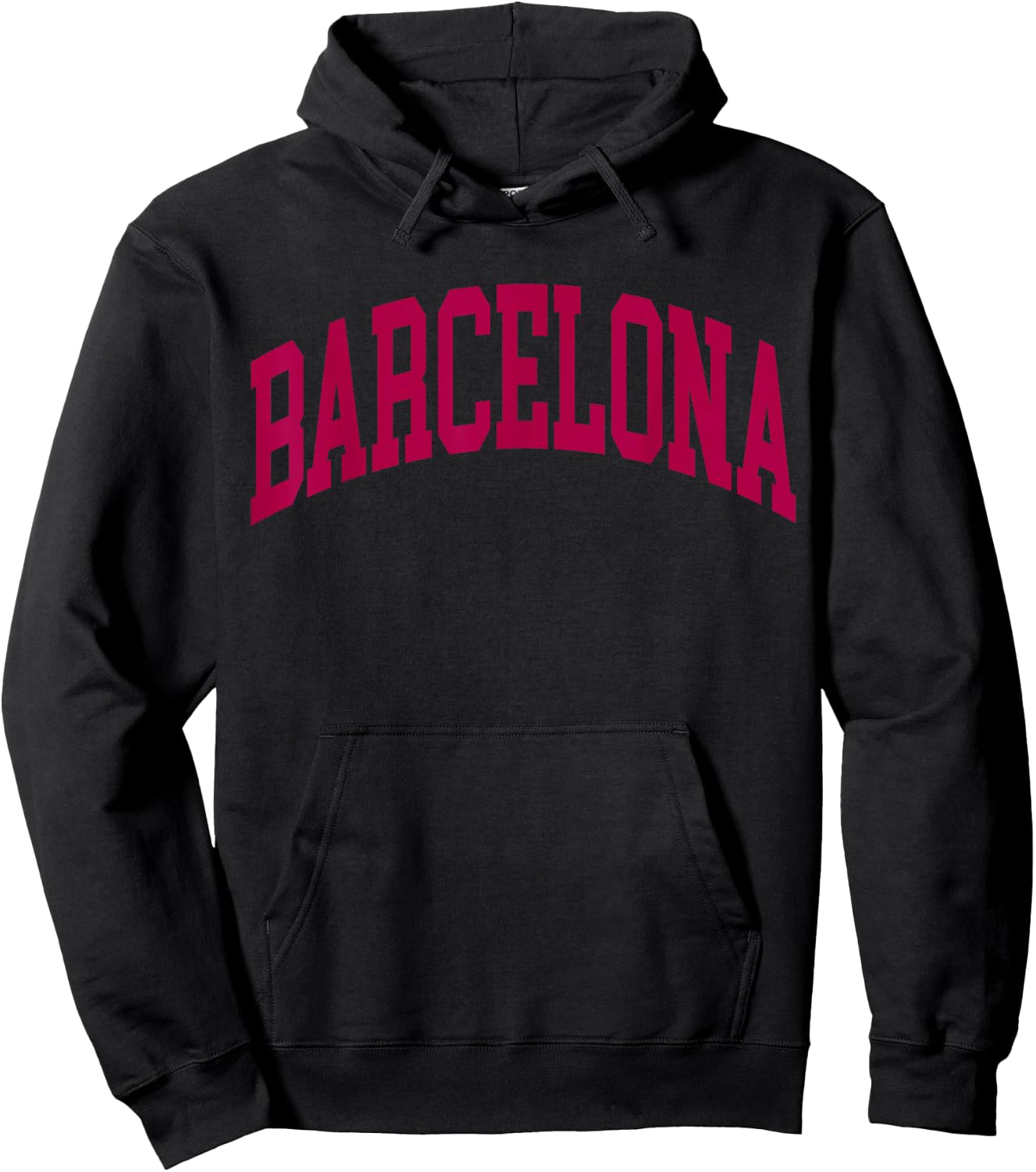 Barcelona Vintage Sports Style Hoodie - Hoodie | Black