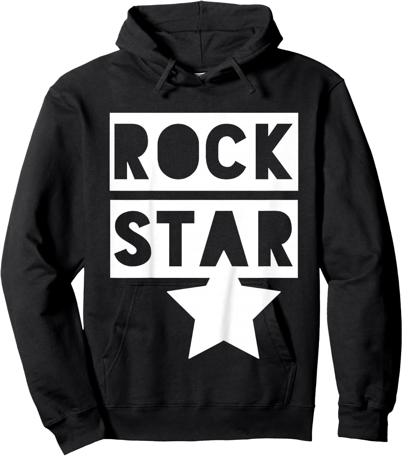 Rock Star. Monochrome Kids For Rock 'n' Roll Boys & Girls Hoodie - Hoodie | Black