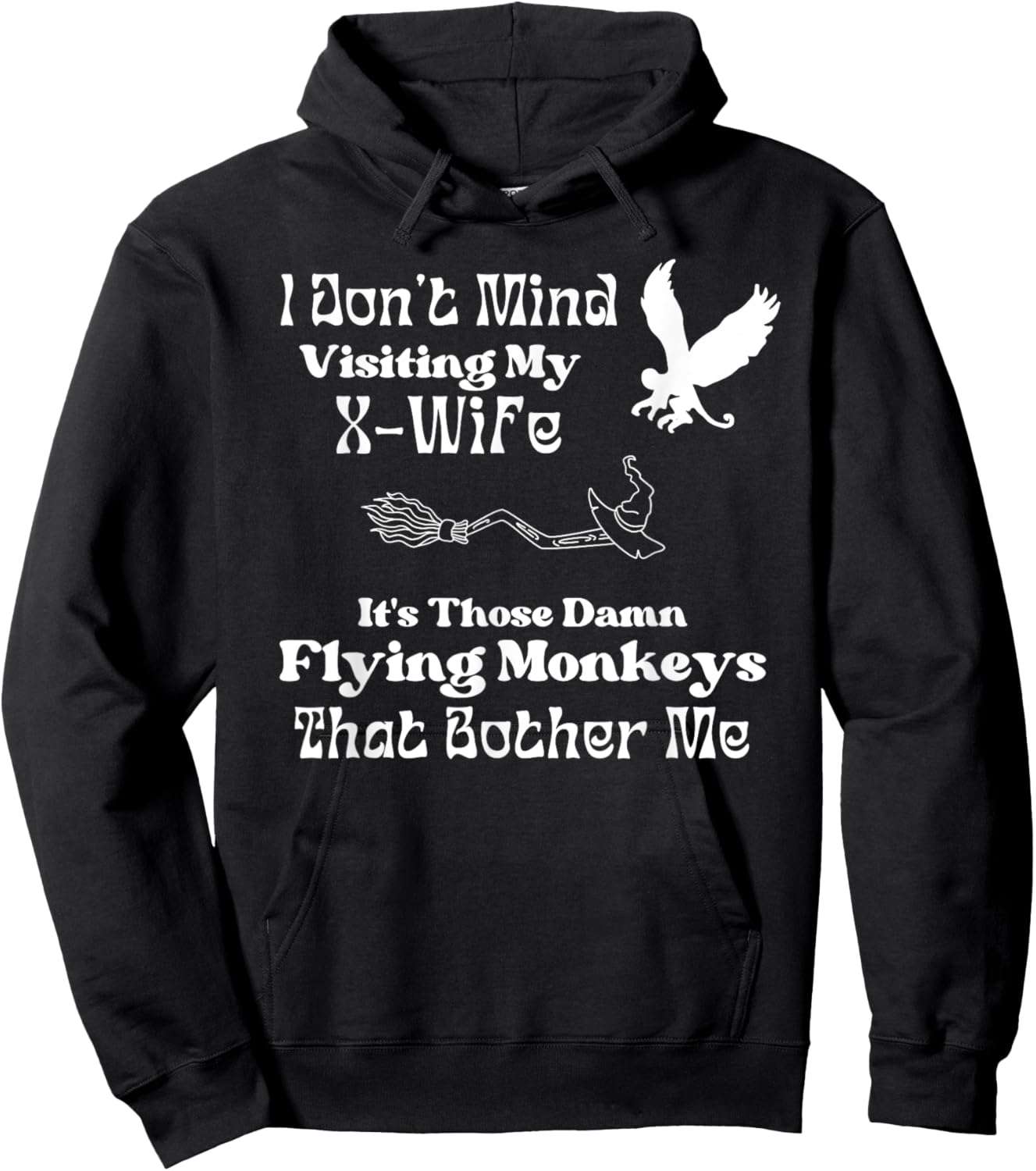 X-Wife Humor for Newly Divorced Man X-Husband Witch Theme Hoodie - Hoodie | Black