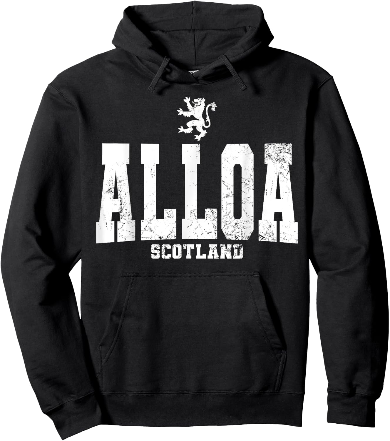 Alloa Scotland Scottish Flag Lion Rampant Caledonia Hoodie - Hoodie | Black