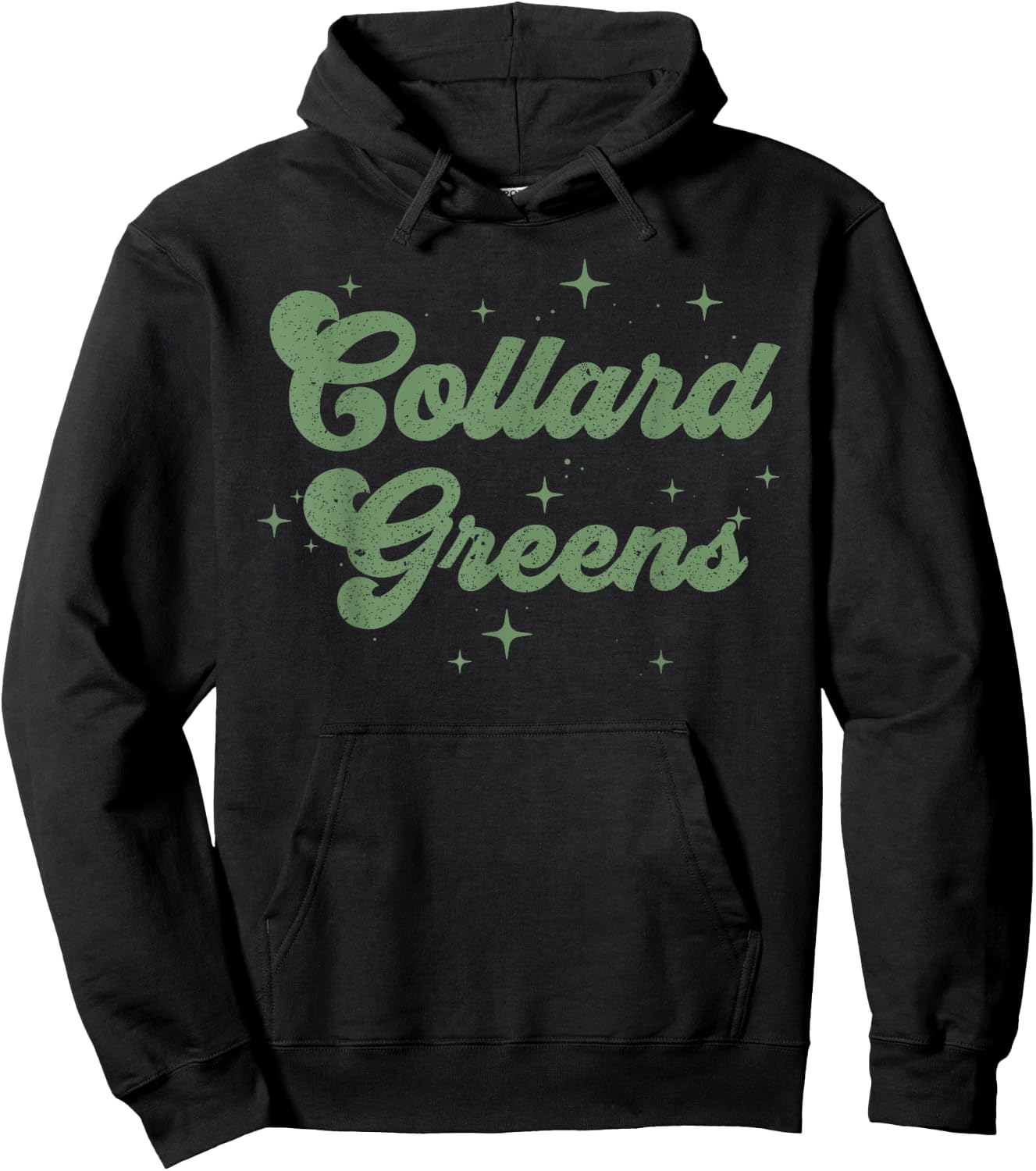 Collard Greens Retro Thanksgiving Food Nutrition Matching Hoodie - Hoodie | Black