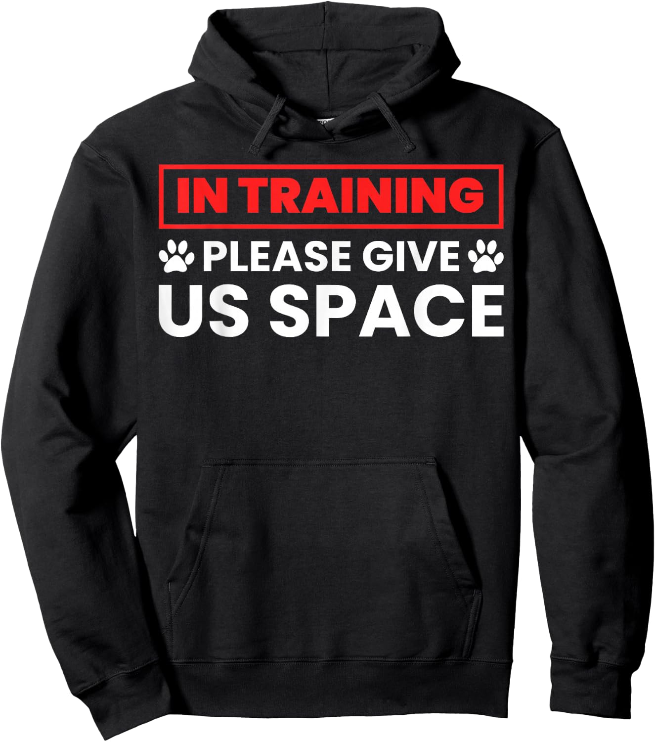 In Training Please Give Us Space - Funny Dog Trainer & Owner Hoodie - Hoodie | Black