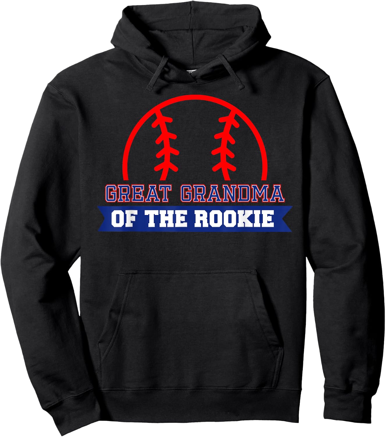 Great Grandma of Rookie 1st Birthday Baseball Theme Matching Hoodie - Hoodie | Black